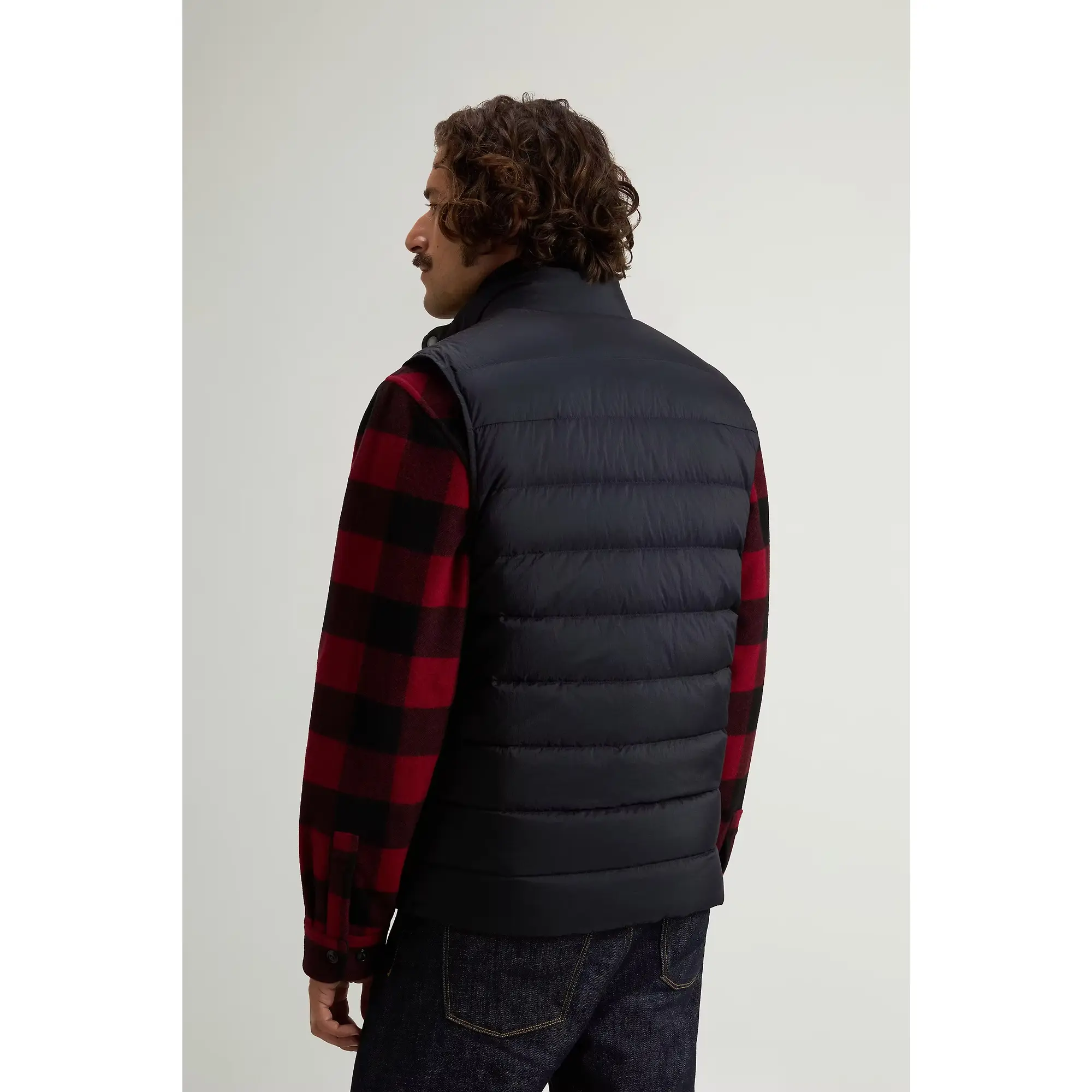 Product image 4 of 8 of Woolrich Men's Crinkle Nylon Bering Quilted Vest - Melton Blue