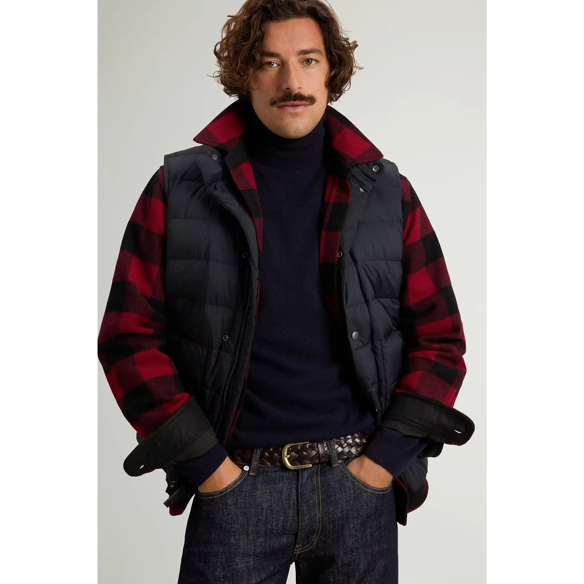 Product image 5 of 8 of Woolrich Men's Crinkle Nylon Bering Quilted Vest - Melton Blue