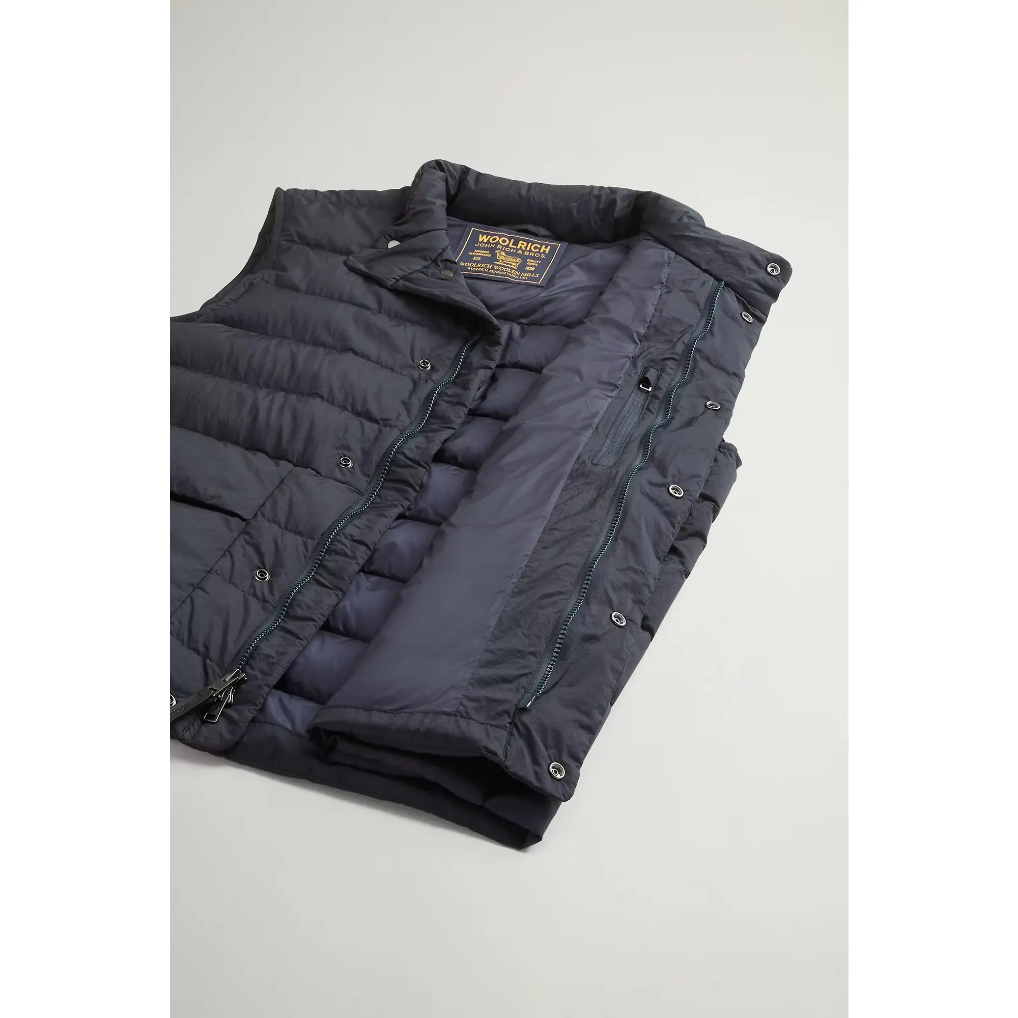 Product image 8 of 8 of Woolrich Men's Crinkle Nylon Bering Quilted Vest - Melton Blue
