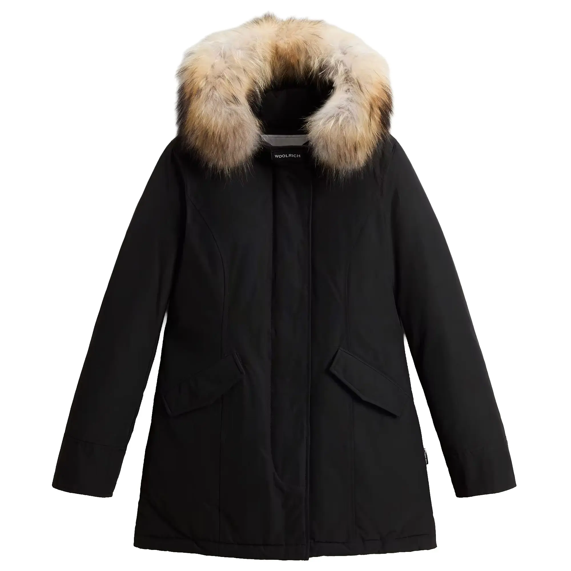 Product image 1 of 4 of Woolrich Women's Ramar Cloth Arctic Parka with Detachable Fur Trim - Black