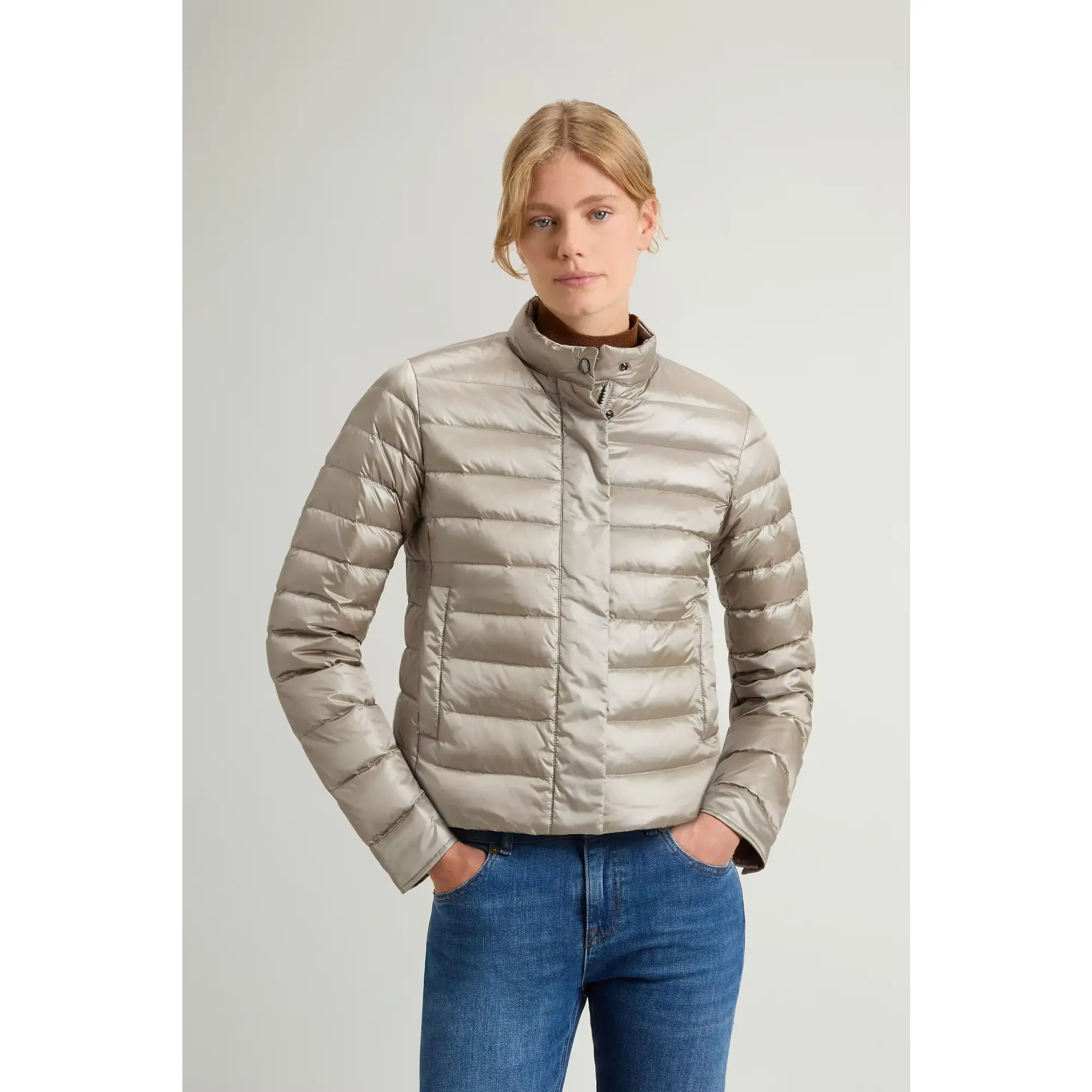 Product image 2 of 8 of Woolrich Women's Liquid Nylon Lightweight Down Jacket - Rock Ridge