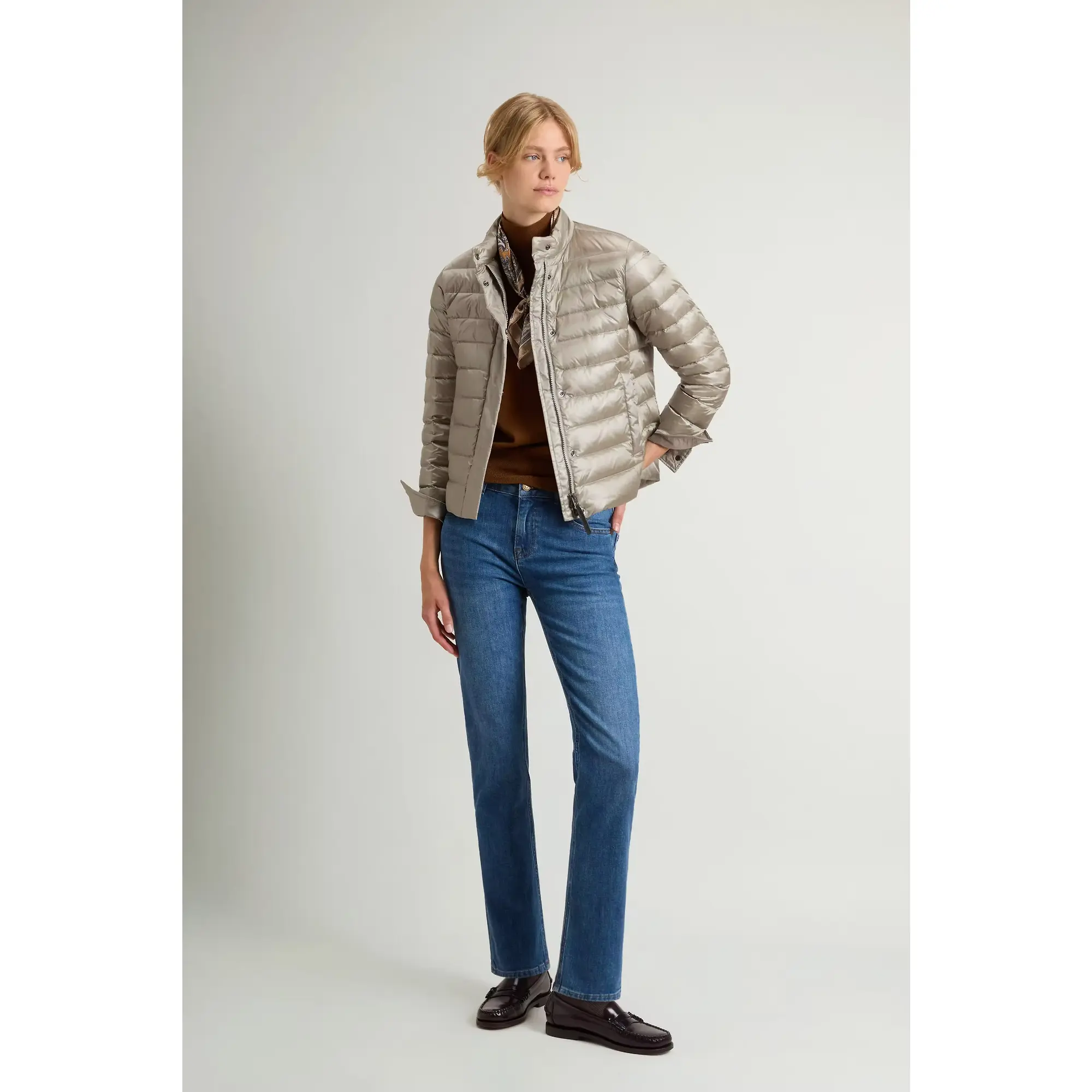 Product image 3 of 8 of Woolrich Women's Liquid Nylon Lightweight Down Jacket - Rock Ridge
