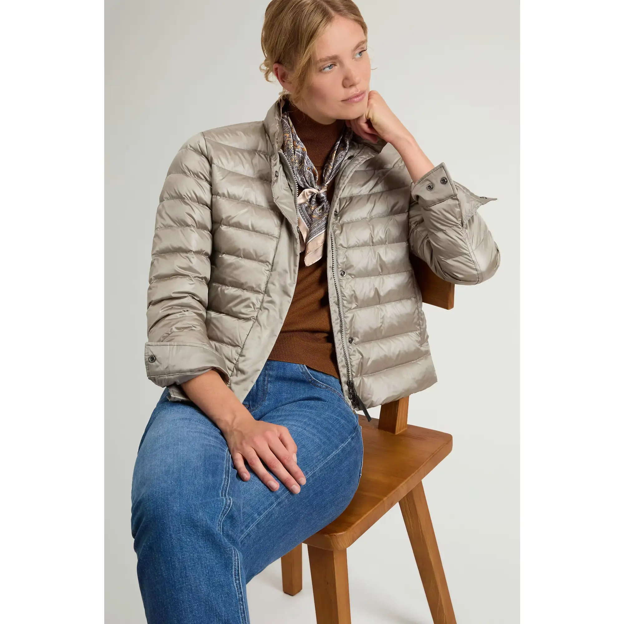 Product image 5 of 8 of Woolrich Women's Liquid Nylon Lightweight Down Jacket - Rock Ridge