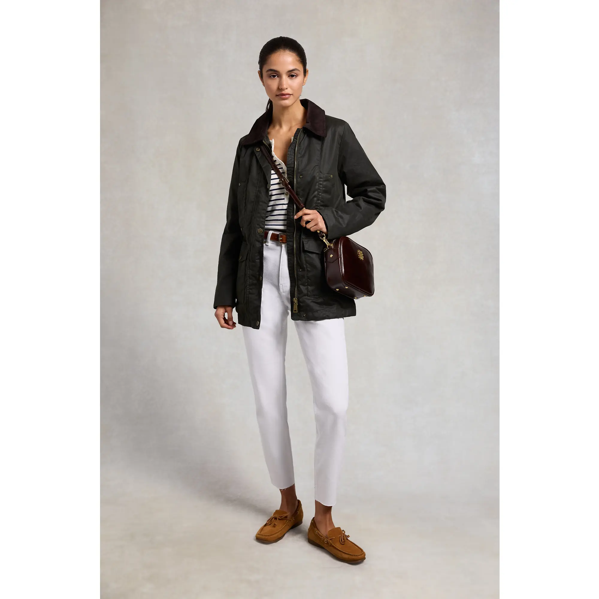 Product image 7 of 11 of Holland Cooper Women's Classic Waxed Jacket - Dark Olive