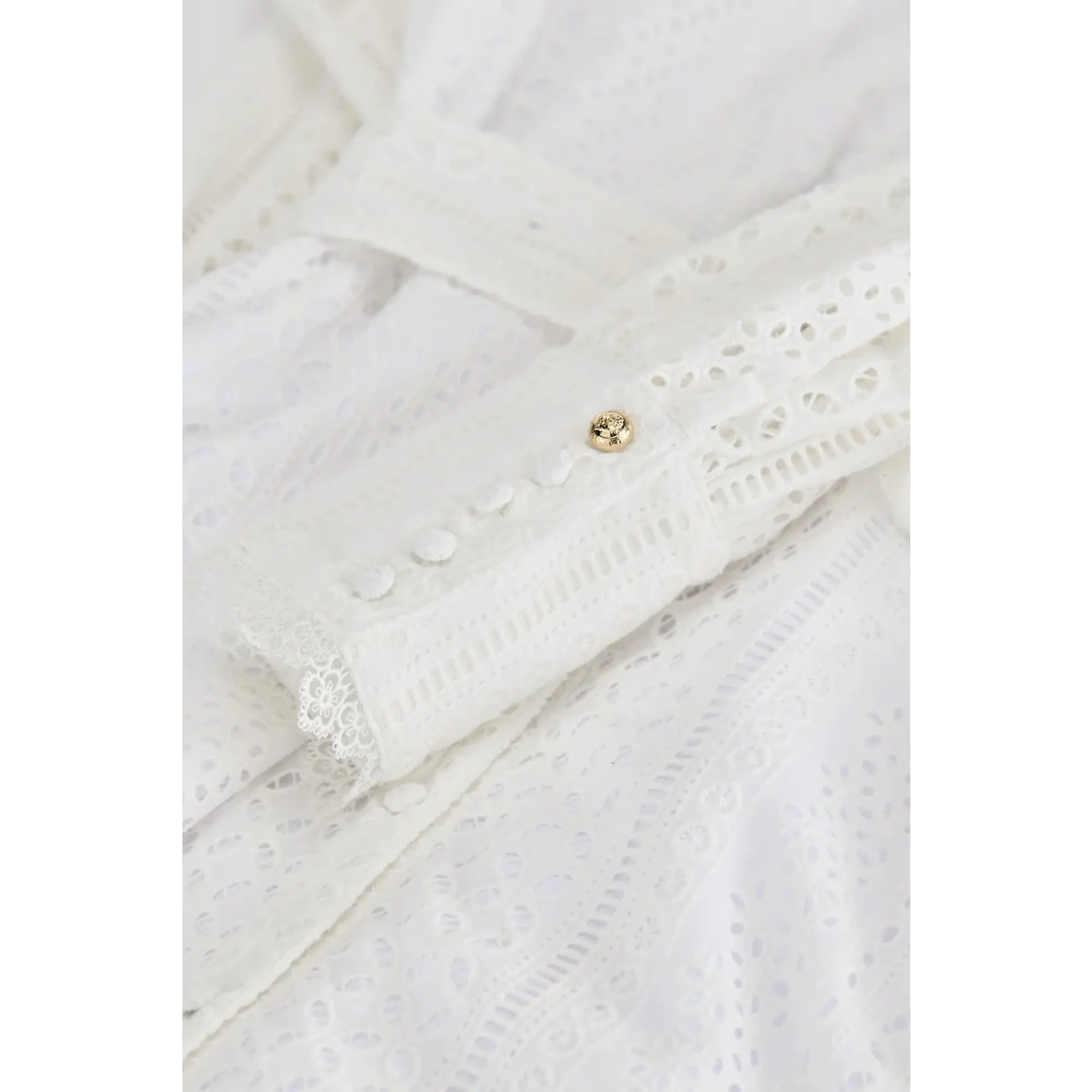 Product image 8 of 9 of Holland Cooper Women's Collarless Broderie Mini Dress - White