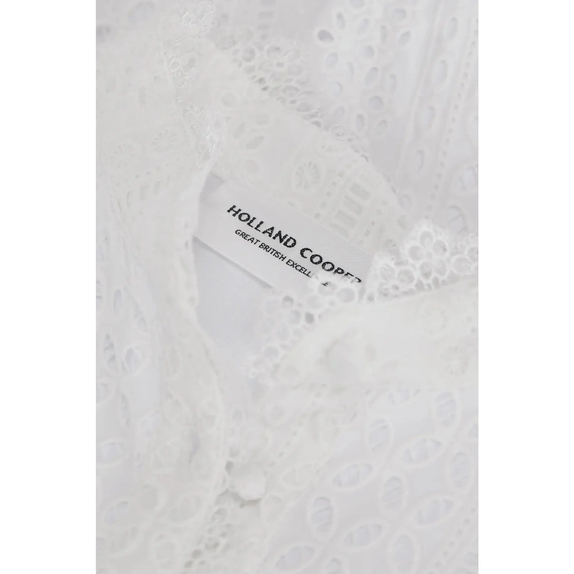 Product image 6 of 9 of Holland Cooper Women's Collarless Broderie Mini Dress - White