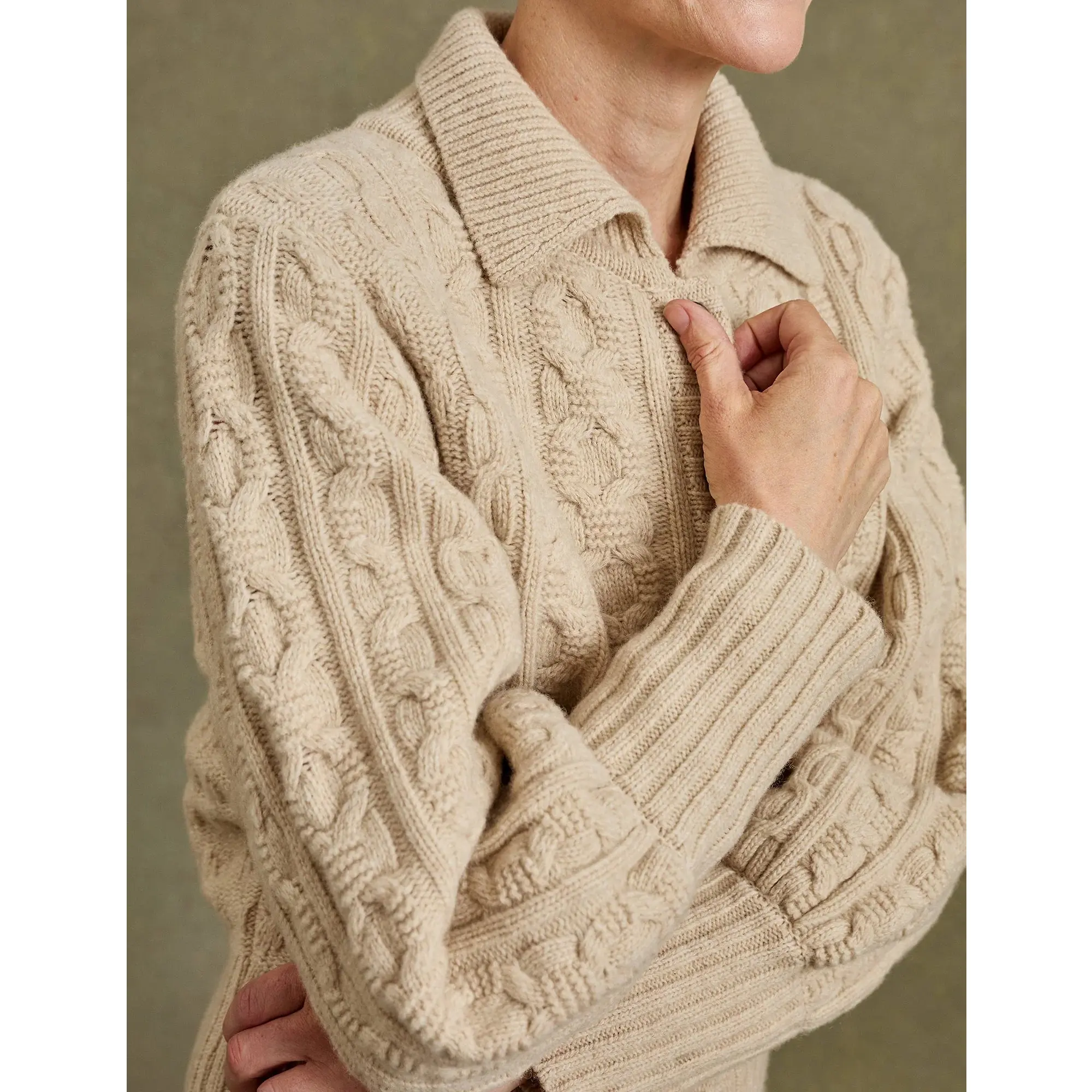 Product image 5 of 6 of Penelope Chilvers Women's Cornwall Wool Cardigan - Cream