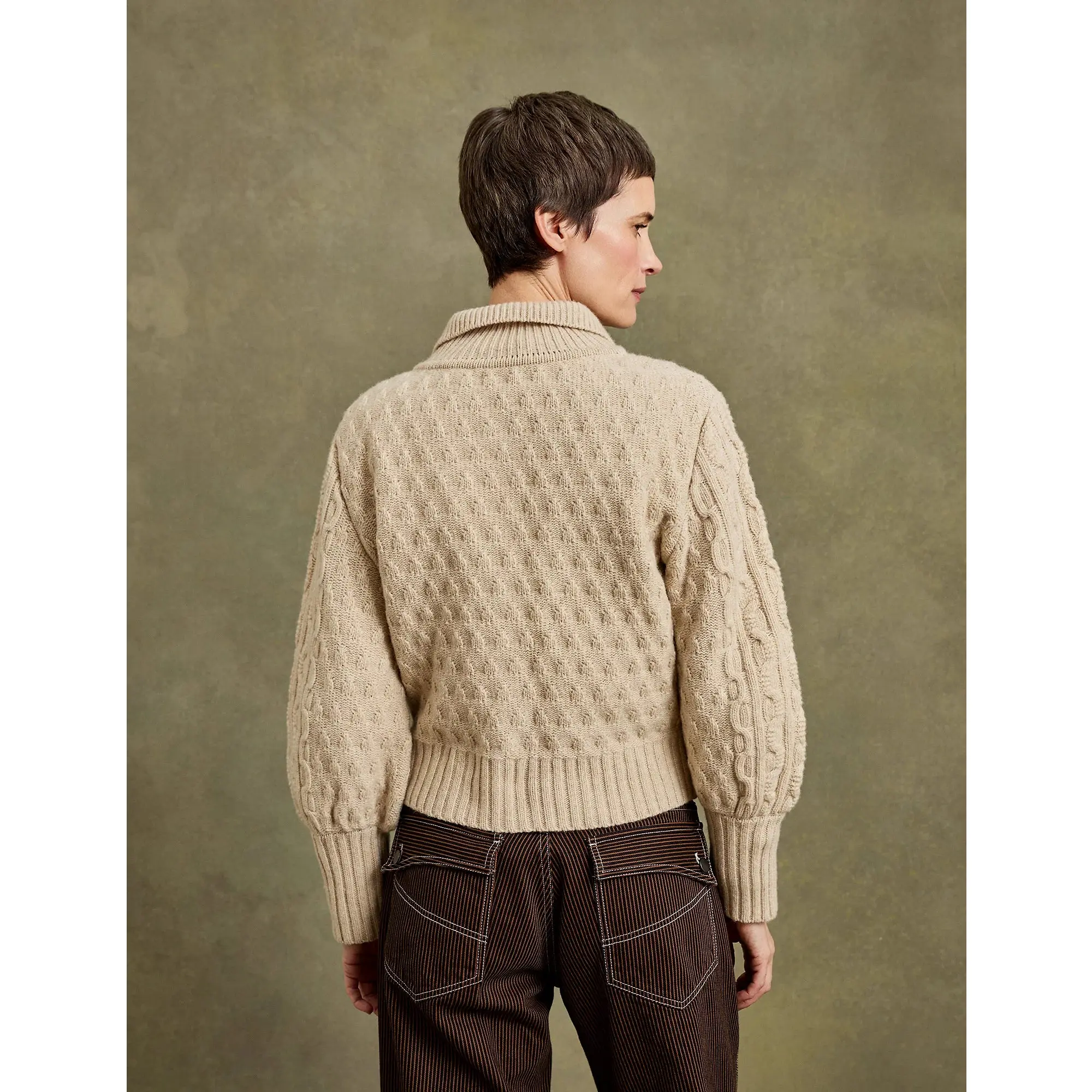 Product image 4 of 6 of Penelope Chilvers Women's Cornwall Wool Cardigan - Cream