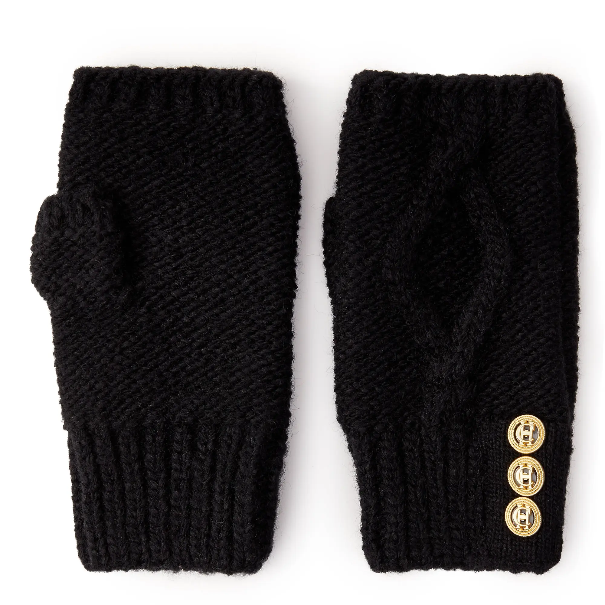 Product image 1 of 3 of Holland Cooper Women's Cortina Fingerless Gloves - Black