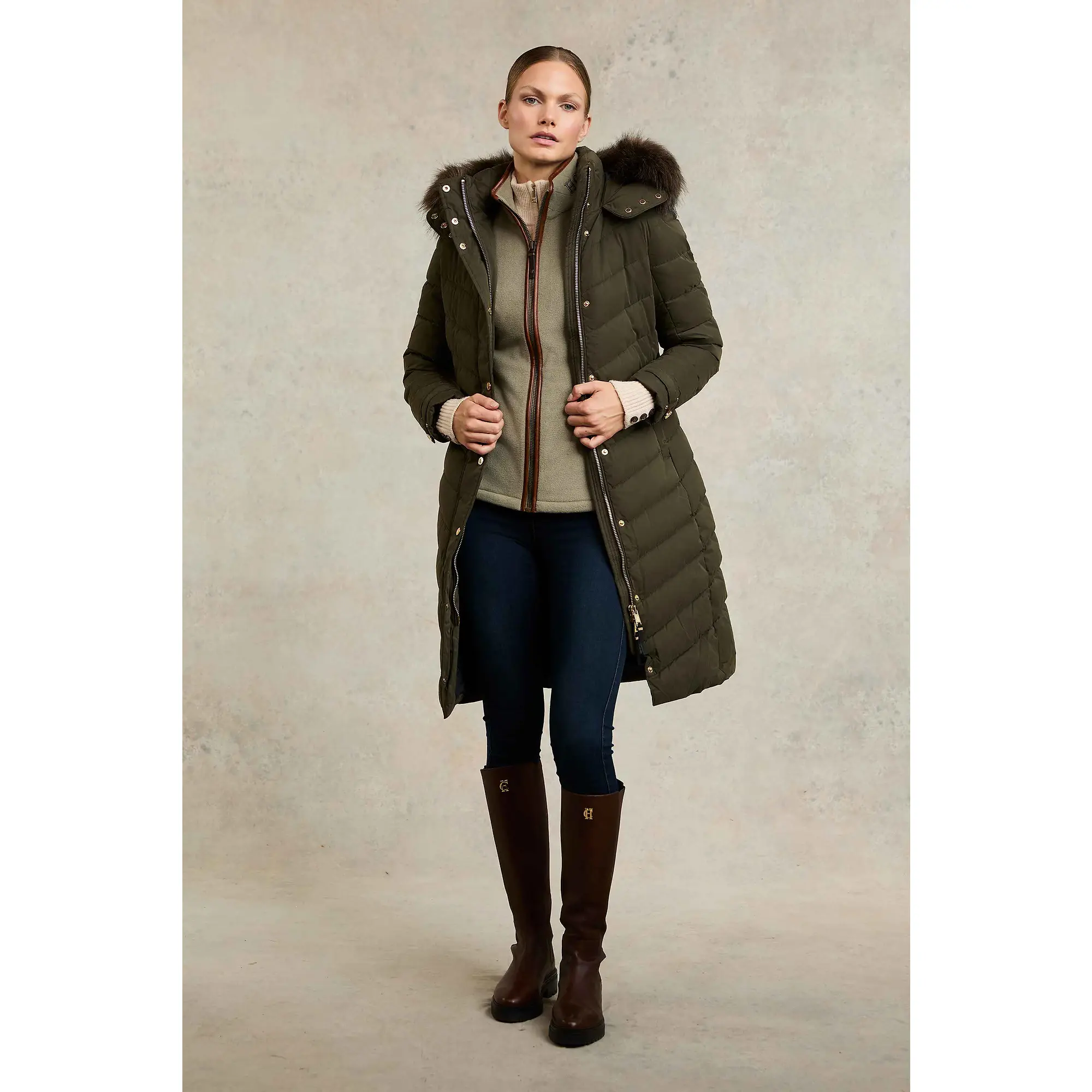 Product image 3 of 9 of Holland Cooper Women's Country Fleece Gilet - Sage