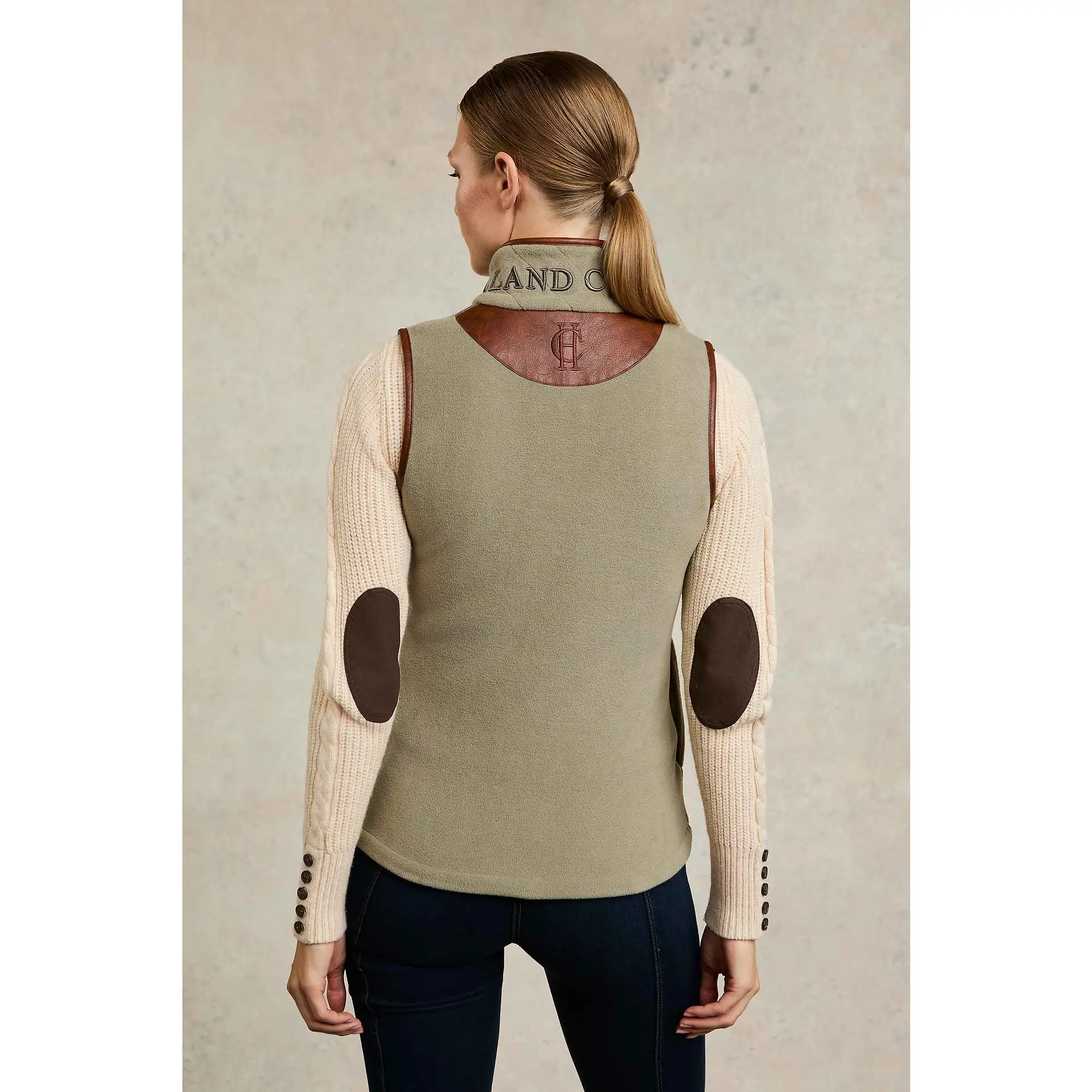 Product image 8 of 9 of Holland Cooper Women's Country Fleece Gilet - Sage