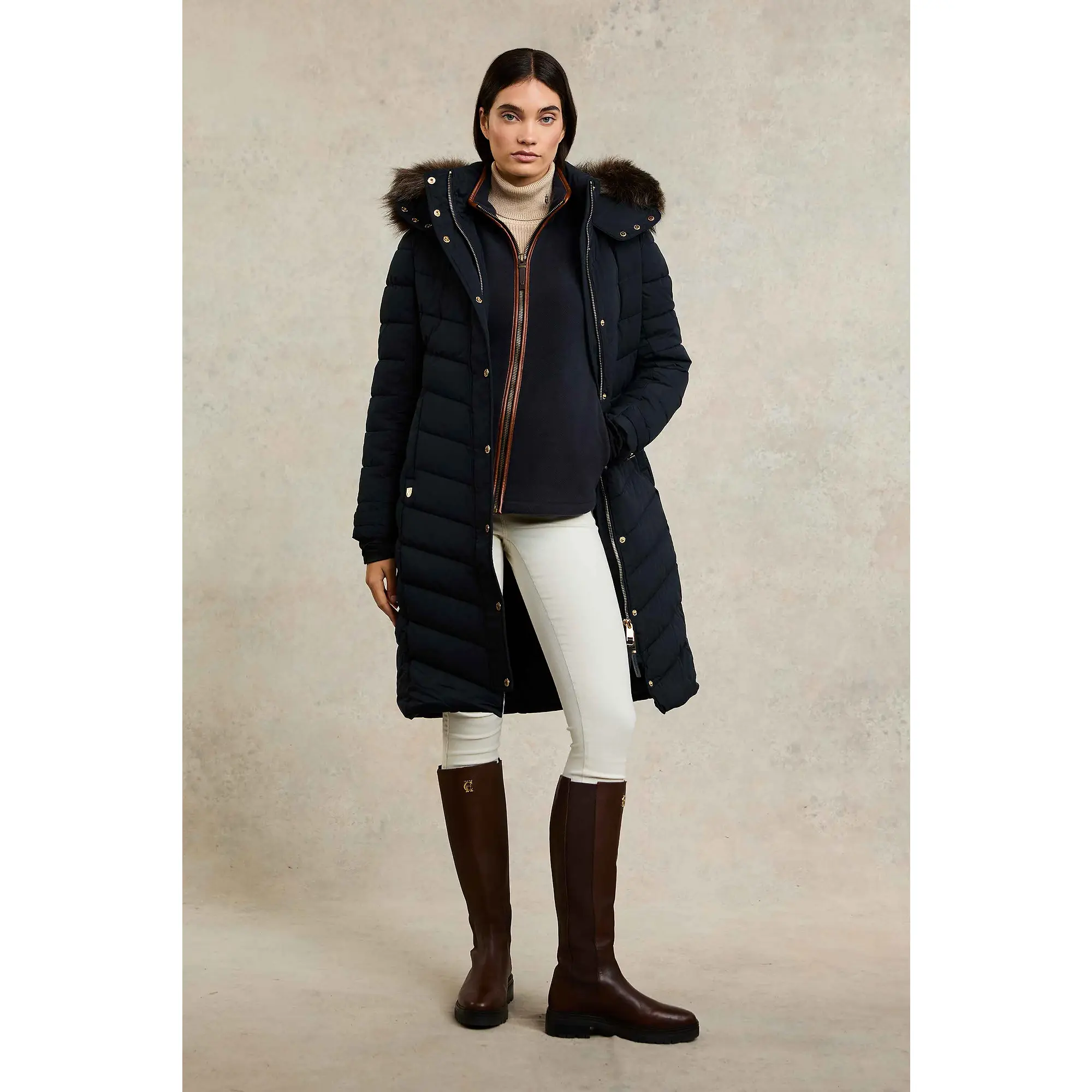 Product image 3 of 10 of Holland Cooper Women's Country Fleece Gilet - Ink Navy