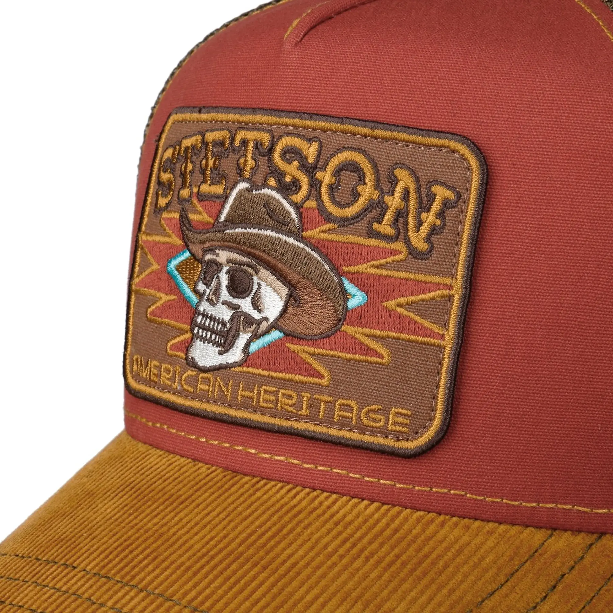 Product image 5 of 6 of Stetson Cowboy Skull Trucker Cap - Red