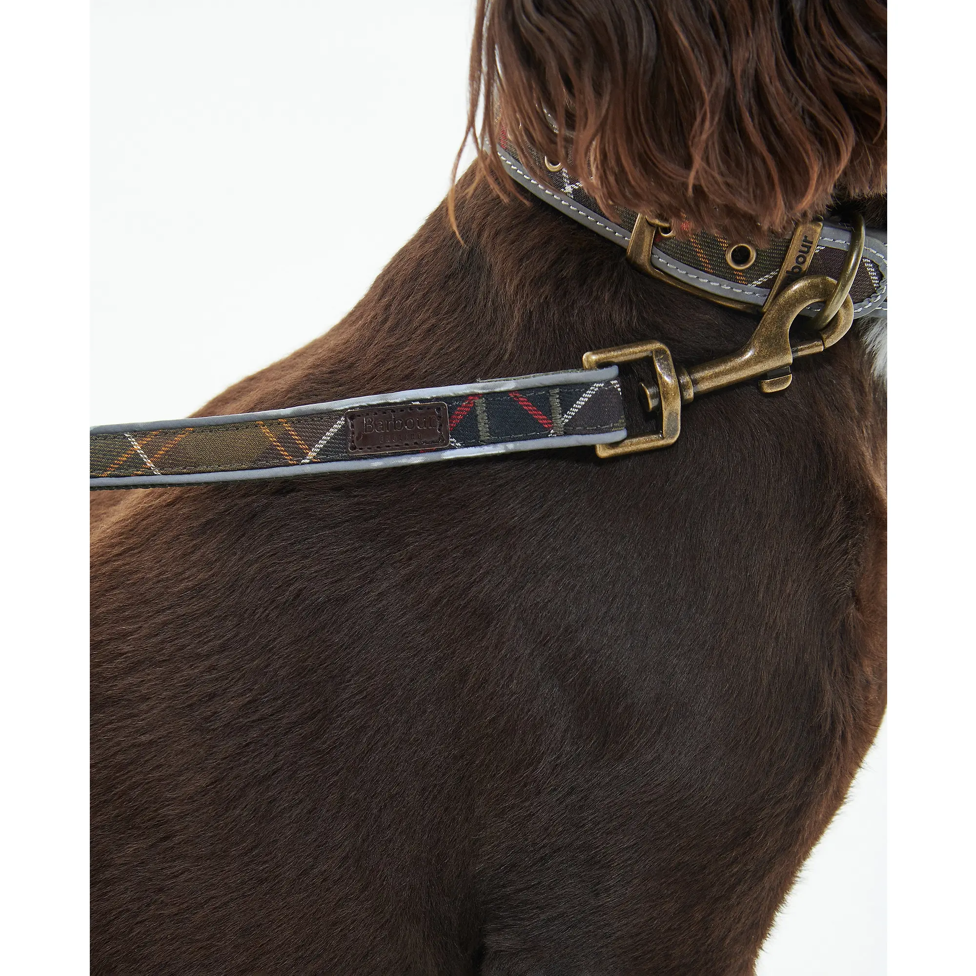 Product image 3 of 5 of Barbour Reflective Tartan Comfort Dog Lead - Classic Tartan