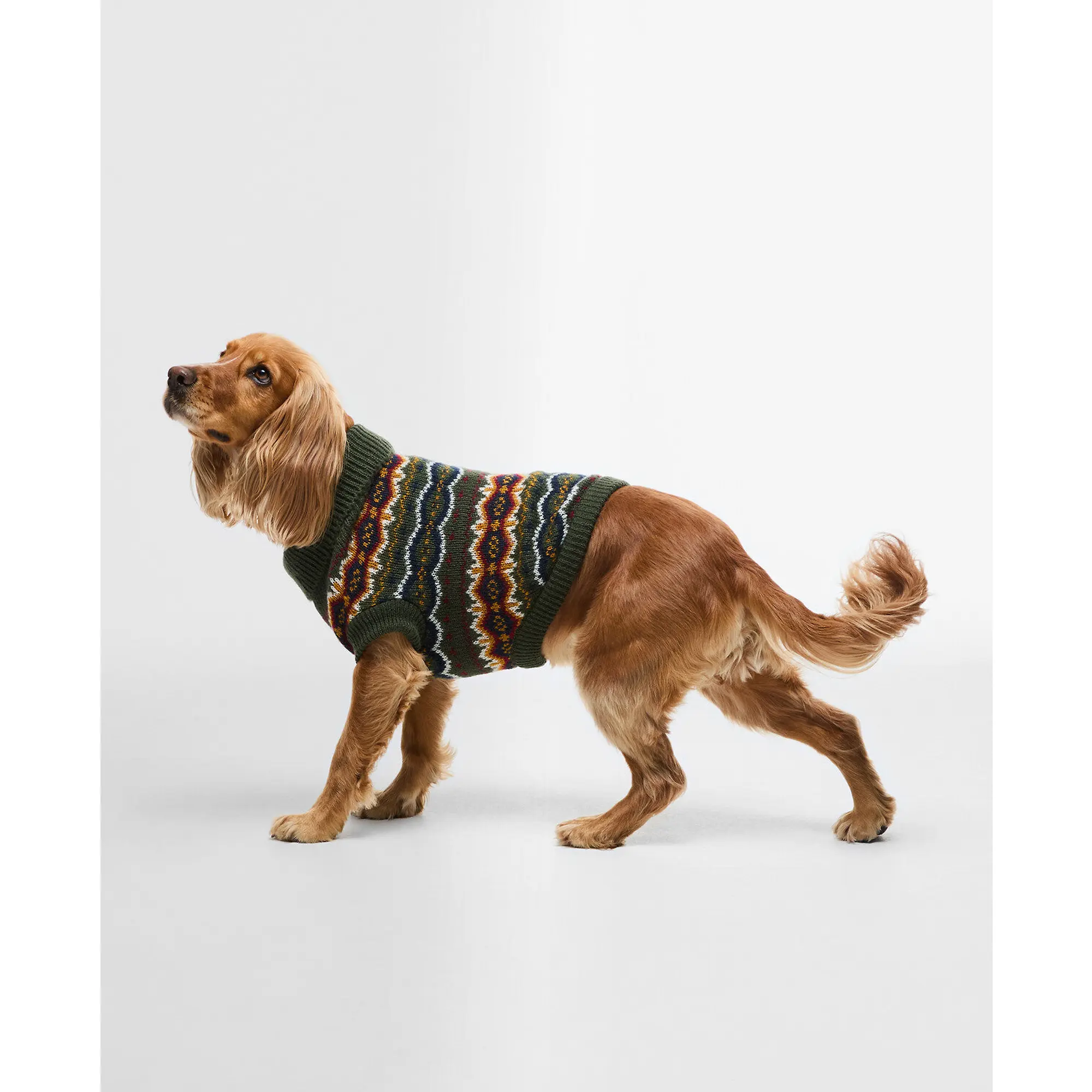 Product image 2 of 8 of Barbour Case Fair Isle Dog Gift Set - Olive