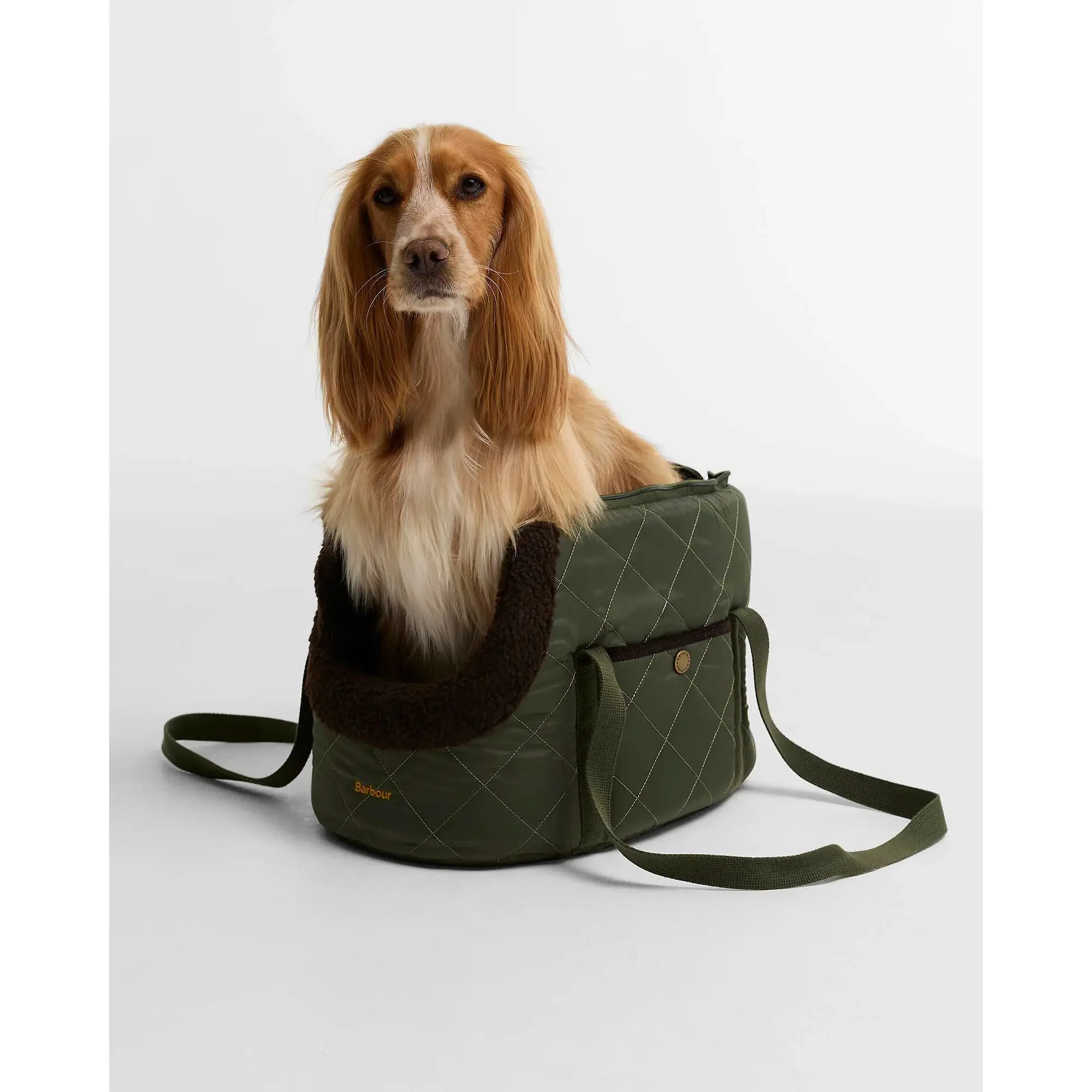 Product image 2 of 4 of Barbour Small Quilted Dog Carrier - Olive