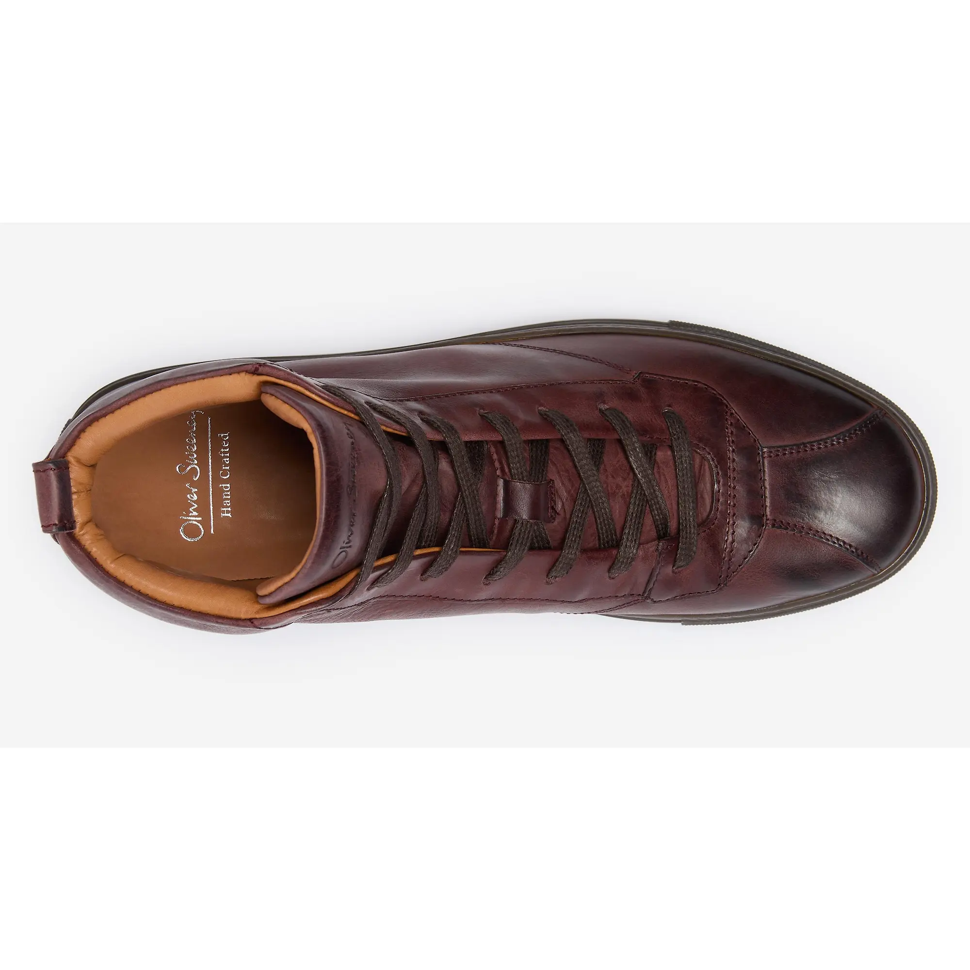 Product image 4 of 5 of Oliver Sweeney Men's Defeza Hand Finished Calf Leather Retro Trainers - Burgundy