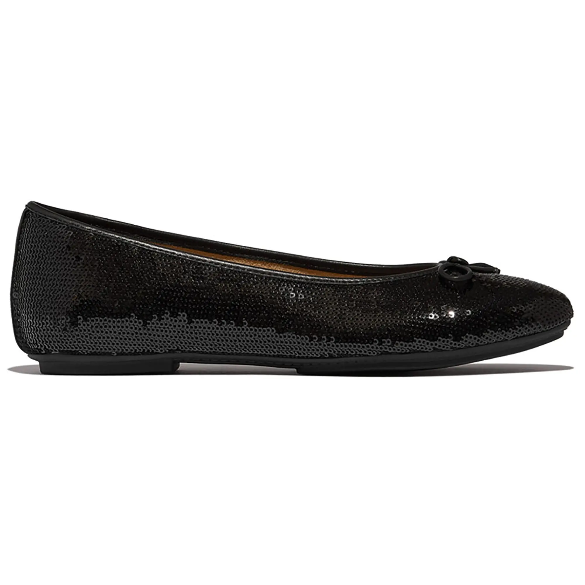 Product image 1 of 6 of FitFlop Women's DELICATO Bow Sequin Ballet Flats - Black