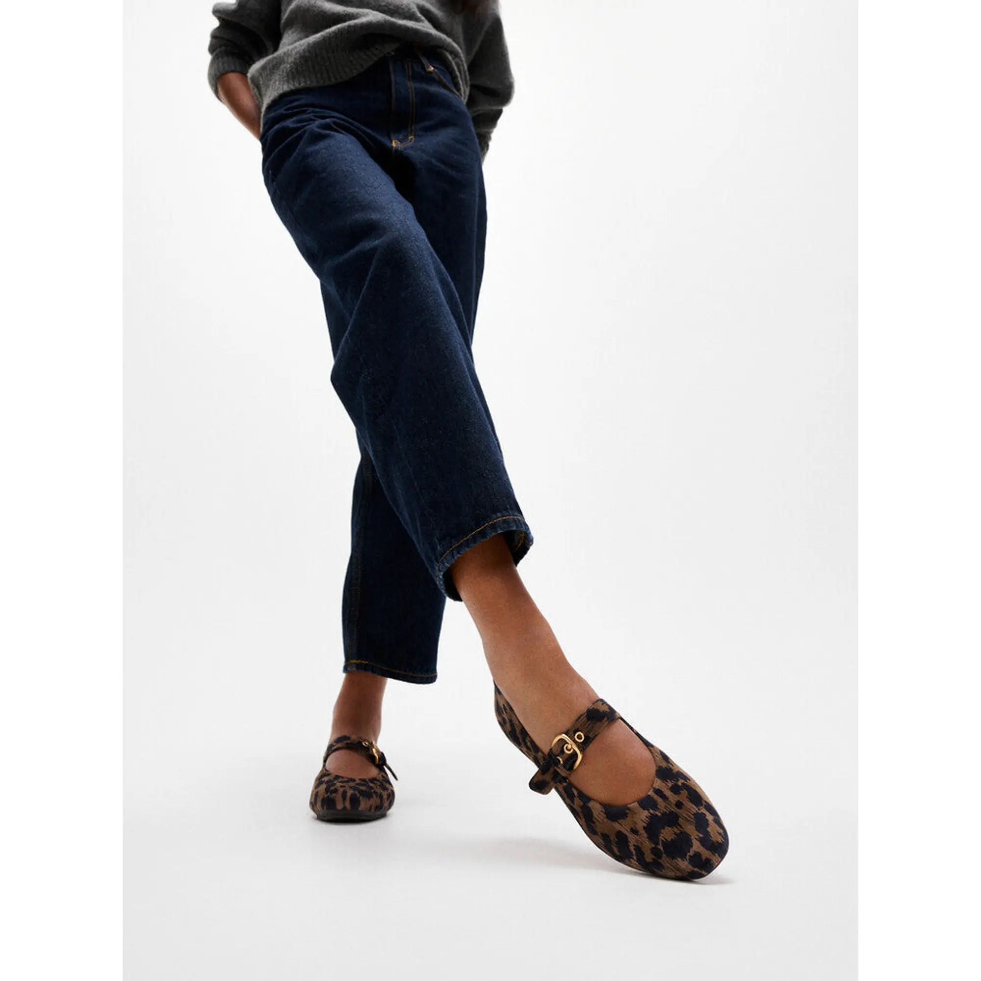 Product image 11 of 13 of FitFlop Women's DELICATO Leopard Suede Mary Janes - Chocolate Mix