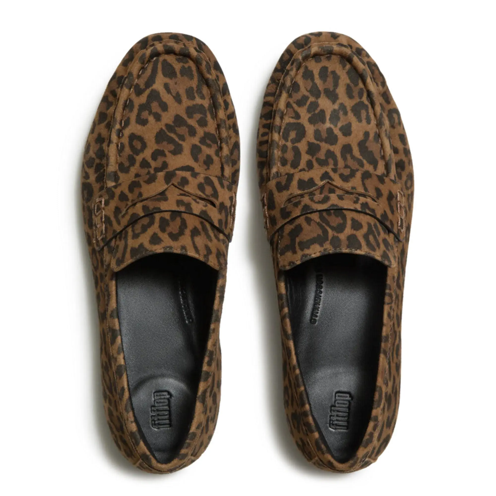 Product image 2 of 6 of FitFlop Women's Delicato Suede Loafers - Leopard Print