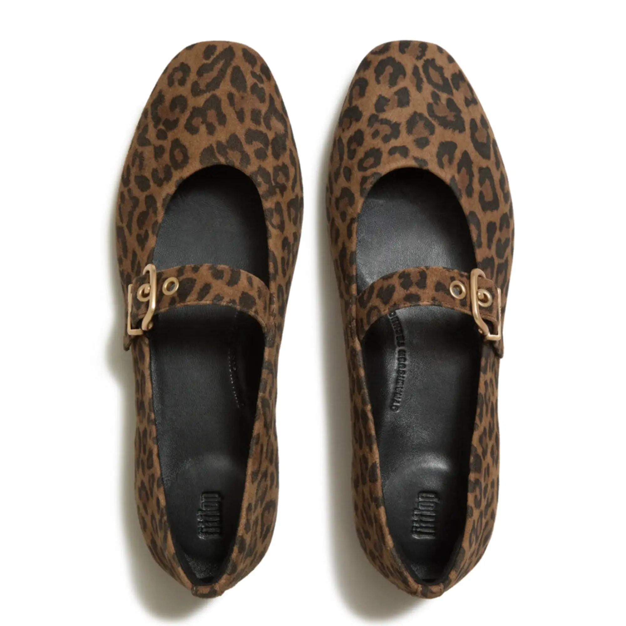 Product image 3 of 7 of FitFlop Women's Delicato Suede Mary Janes - Leopard Print