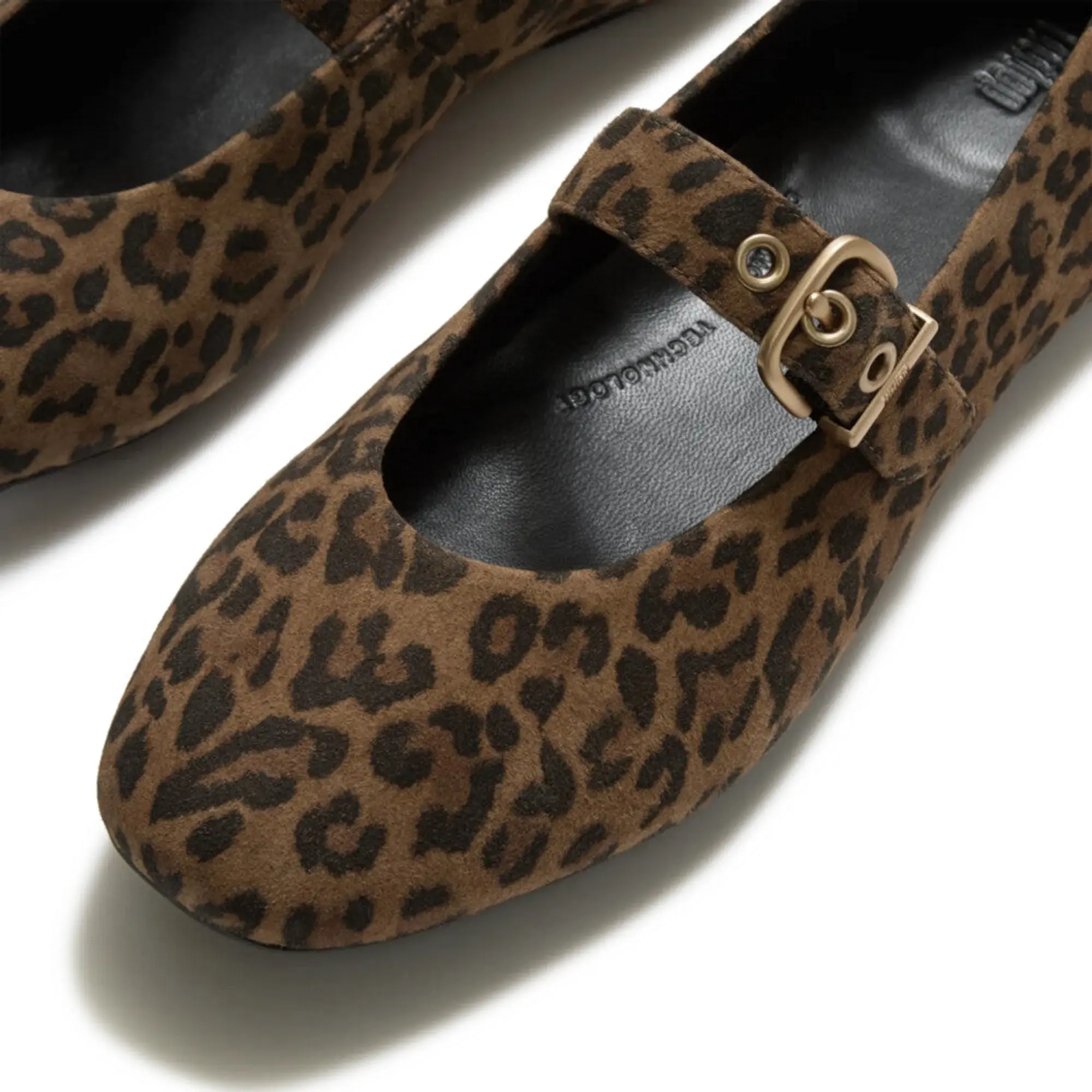 Product image 4 of 7 of FitFlop Women's Delicato Suede Mary Janes - Leopard Print