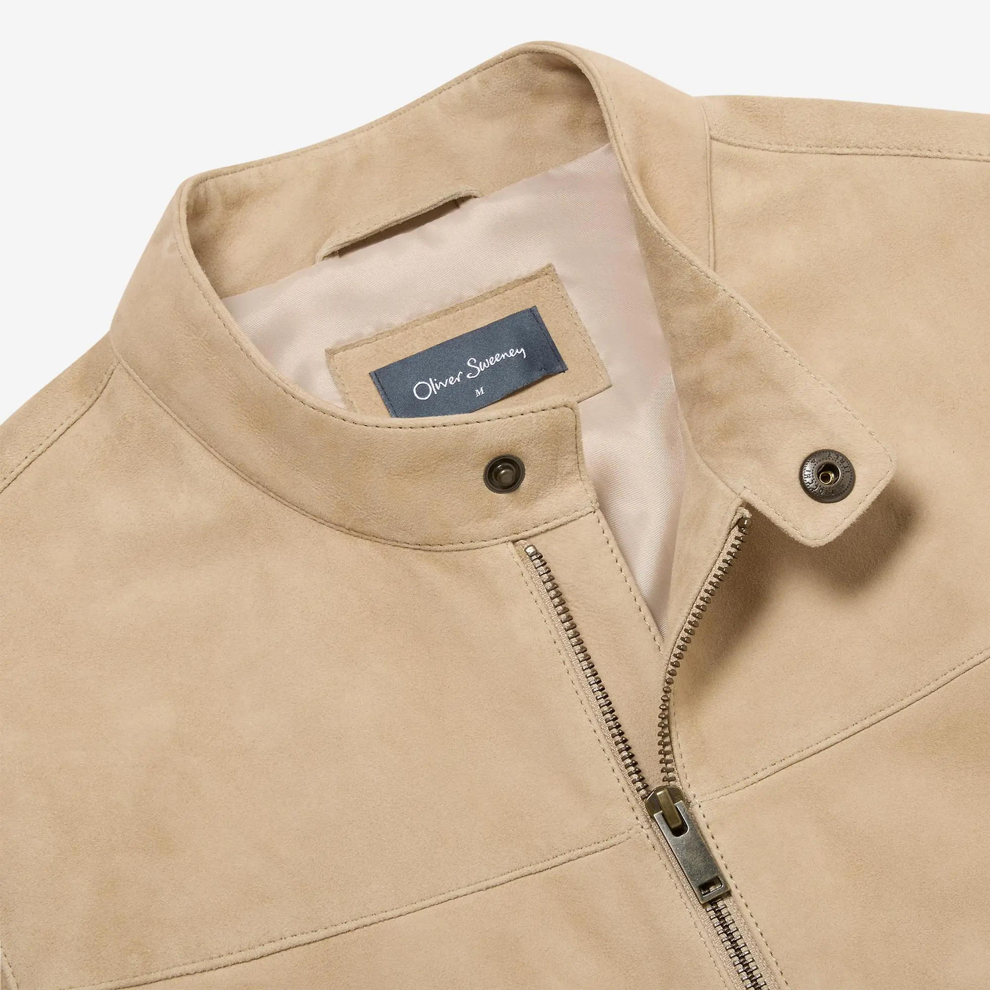 Product image 8 of 11 of Oliver Sweeney Men's Dimson Suede Biker Jacket - Sand