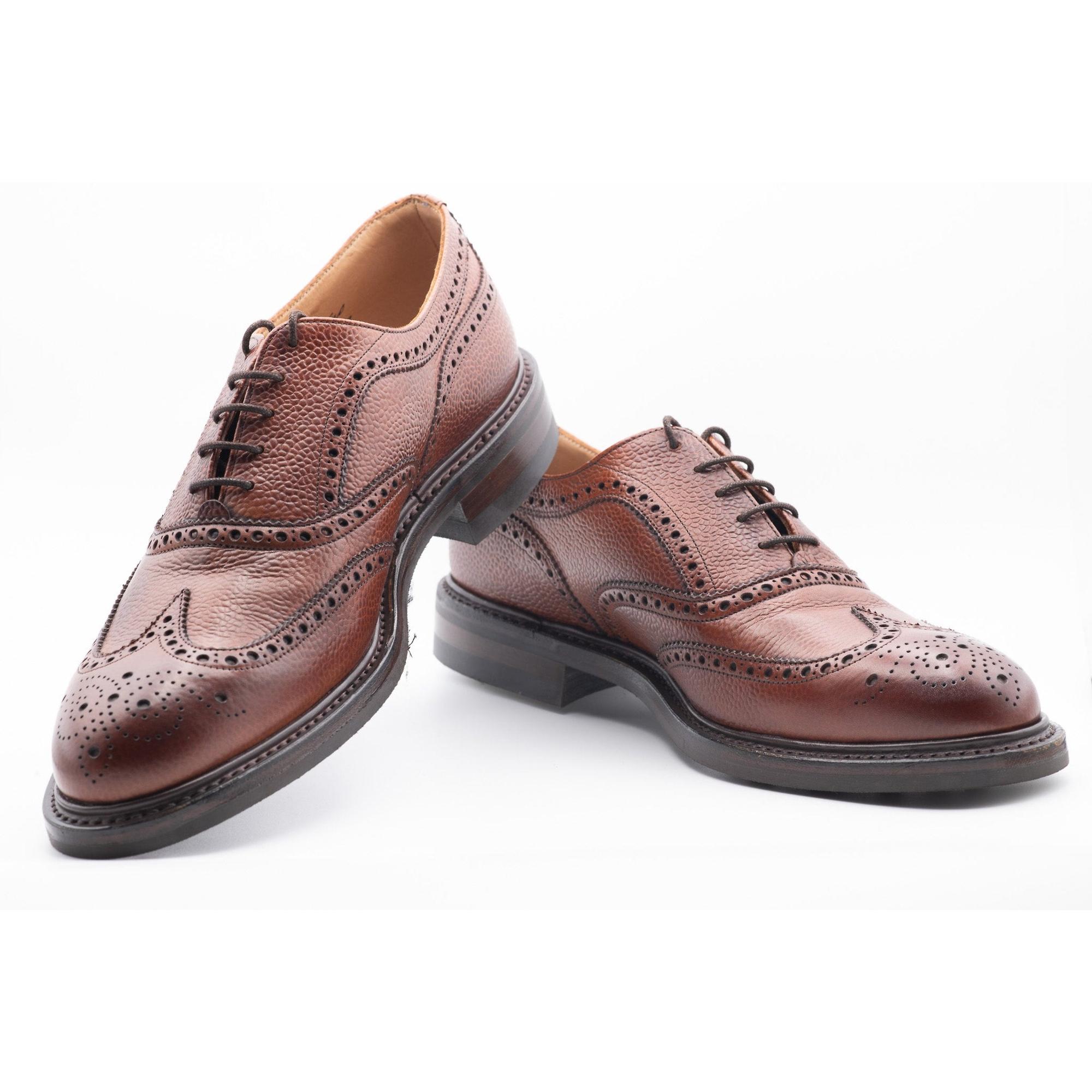 Cheaney Men's Hythe II R Wingcap Oxford Brogues - Mahogany Grain