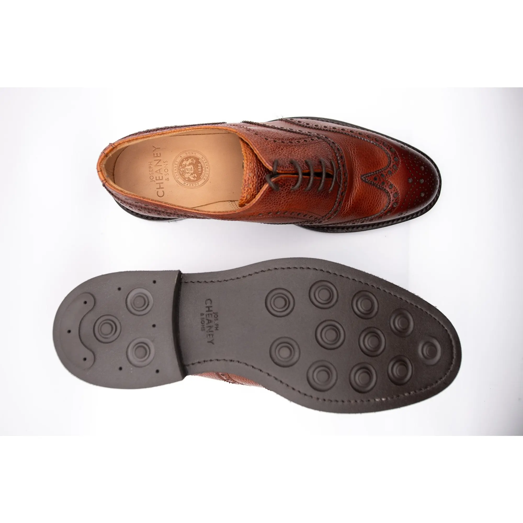 Product image 5 of 5 of Cheaney Men's Hythe II R Wingcap Oxford Brogues - Mahogany Grain Leather