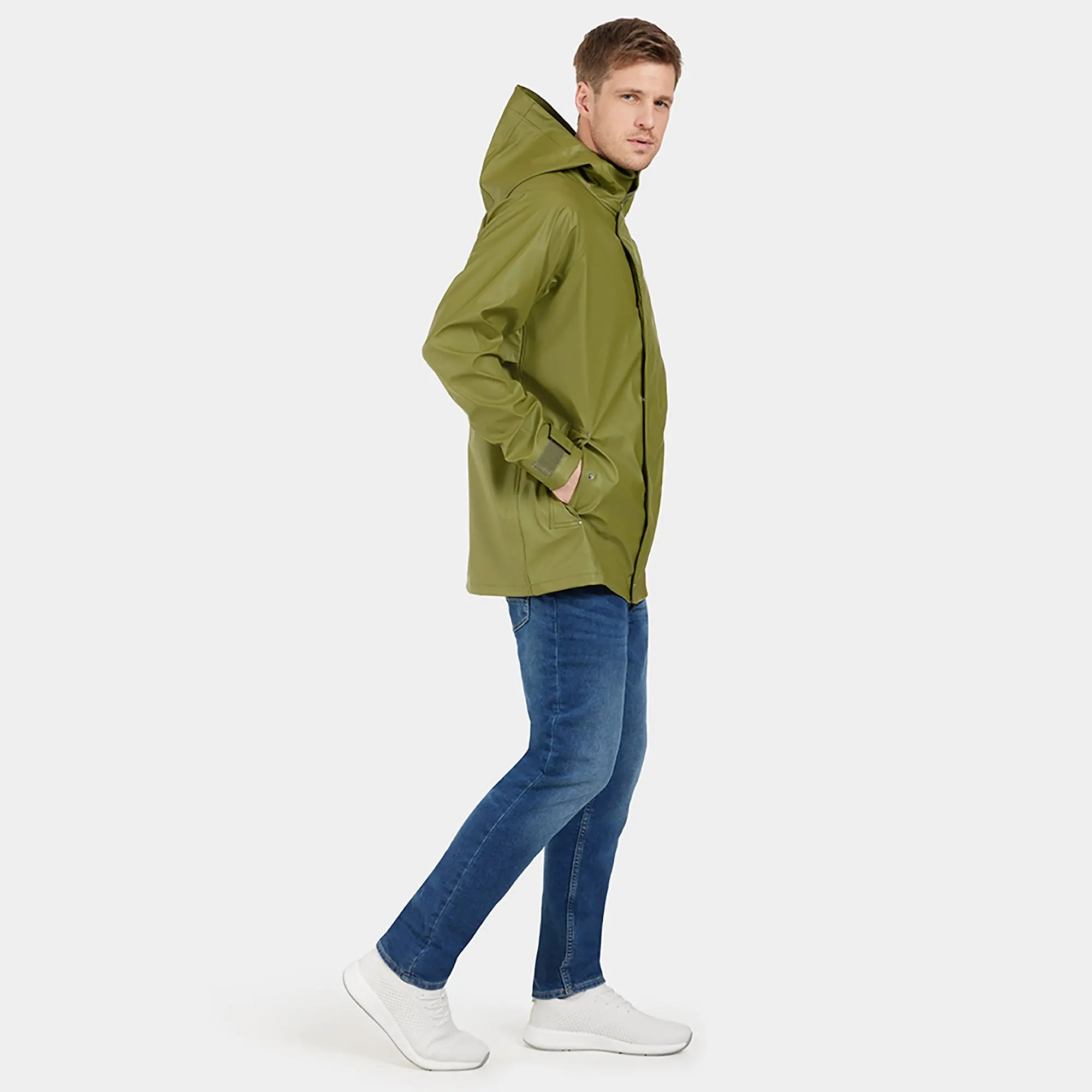 Product image 7 of 9 of Didriksons Men's Darwin Waterproof Jacket - Duffle Green