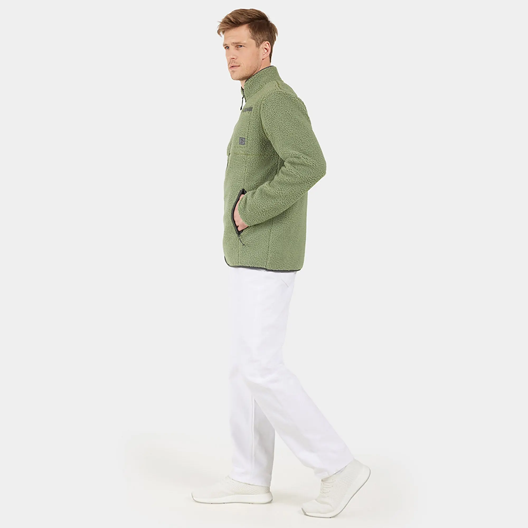 Product image 4 of 9 of Didriksons Men's Phoenix Full-Zip Fleece Jacket - Light Moss