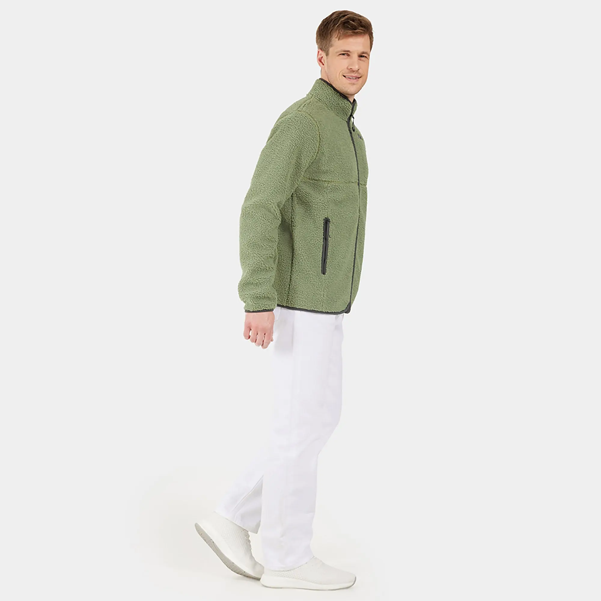 Product image 7 of 9 of Didriksons Men's Phoenix Full-Zip Fleece Jacket - Light Moss
