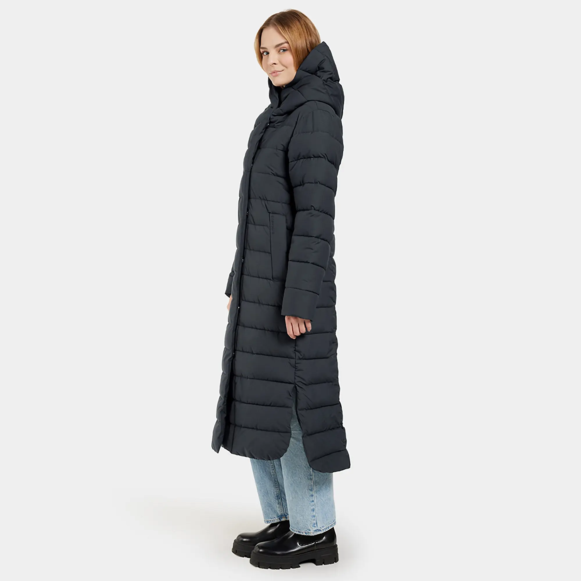 Product image 4 of 9 of Didriksons Women's Stella Long Parka - Dark Night Blue