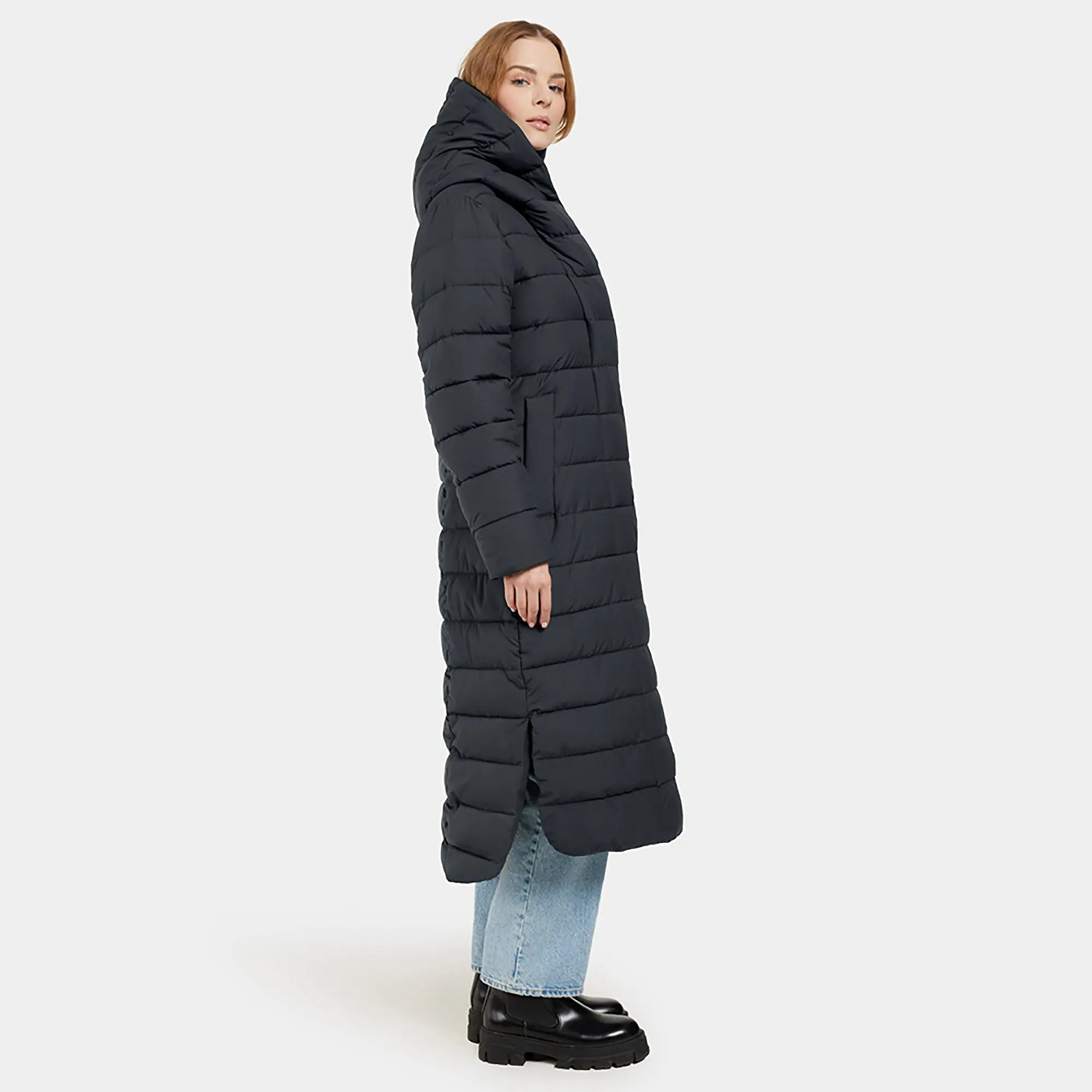 Product image 7 of 9 of Didriksons Women's Stella Long Parka - Dark Night Blue