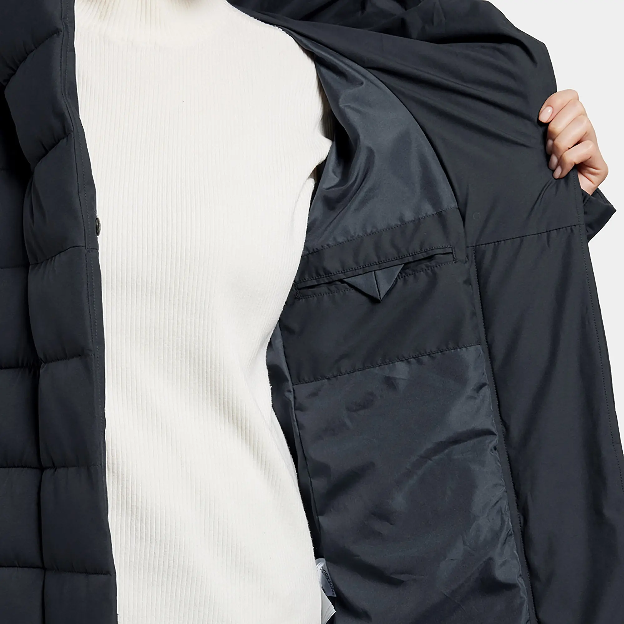 Product image 9 of 9 of Didriksons Women's Stella Long Parka - Dark Night Blue
