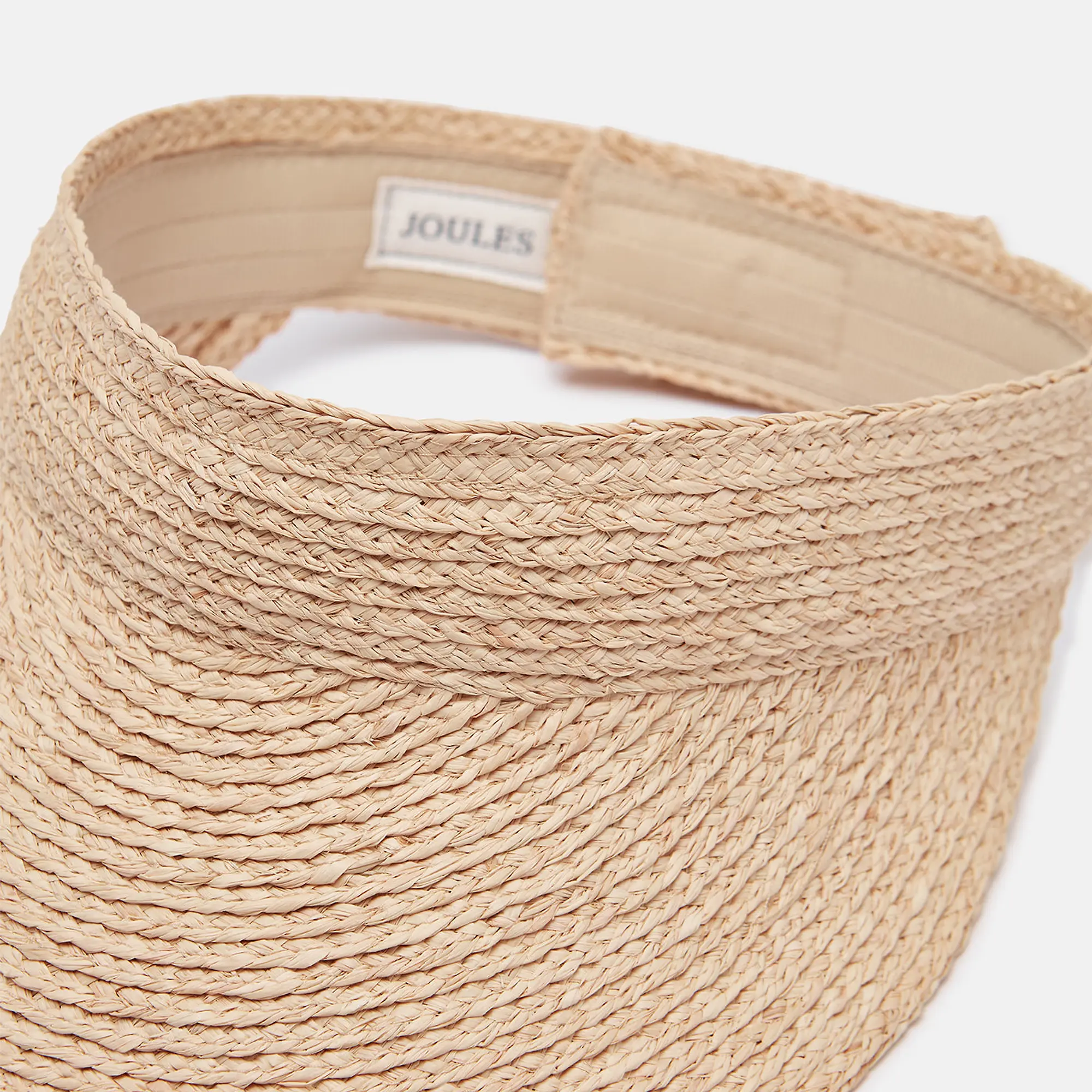 Product image 2 of 8 of Joules Women's Sunray Packable Adjustable Raffia Visor - Neutral