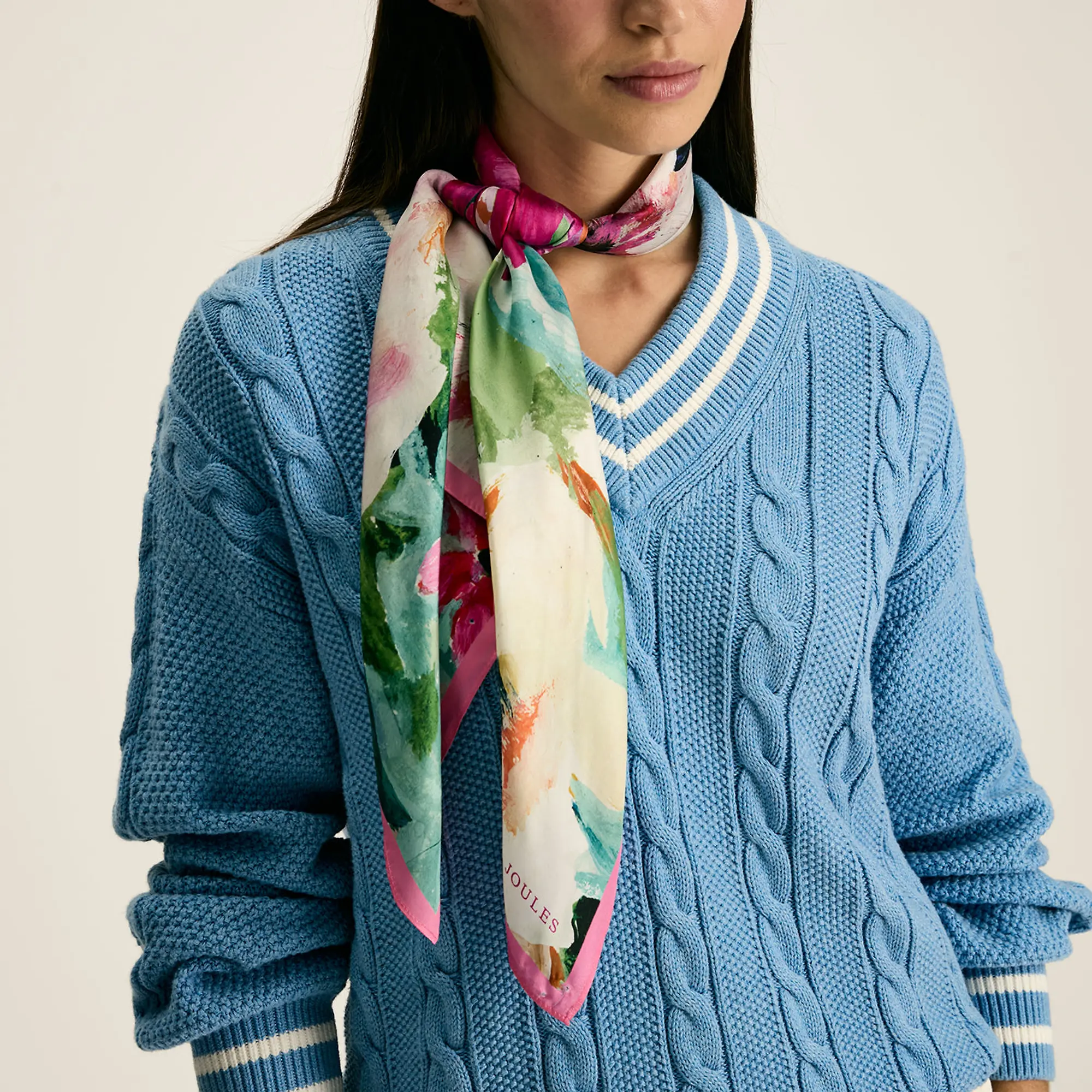 Product image 5 of 6 of Joules Women's Bloomfield Silk Scarf - Multi Floral