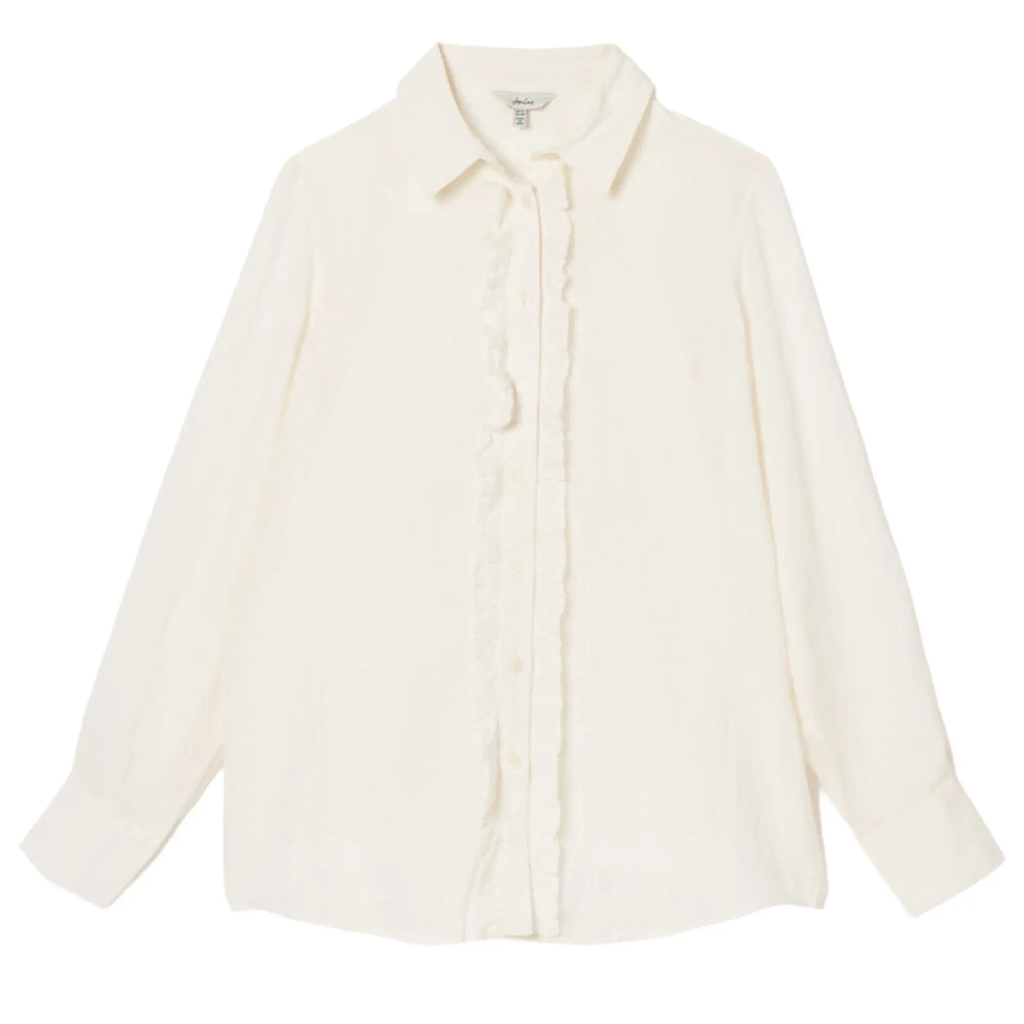 Product image 1 of 7 of Joules Women's Selene Linen Ruffle Shirt - White
