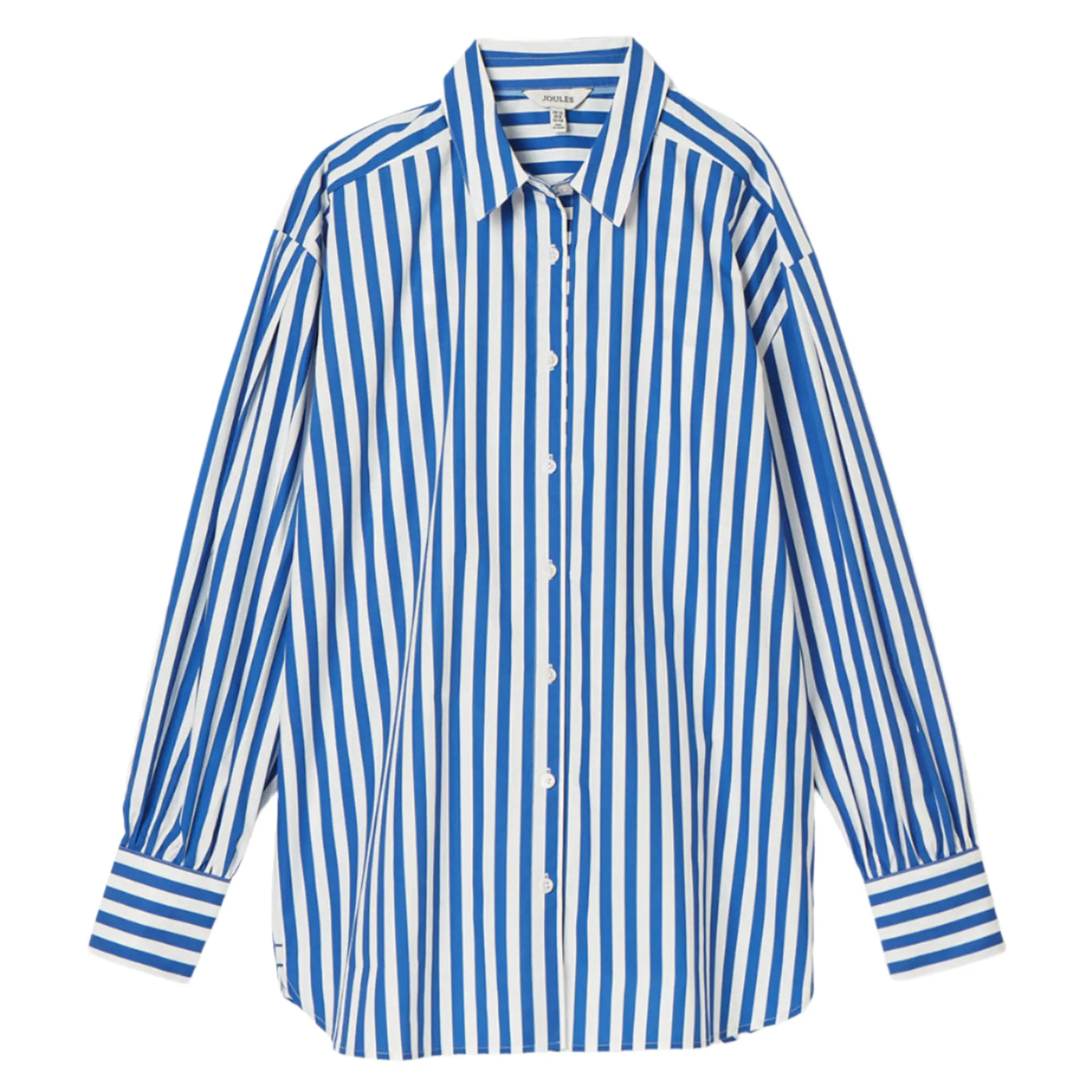 Product image 1 of 6 of Joules Women's Amilla Longline Relaxed Fit Shirt - Blue/White