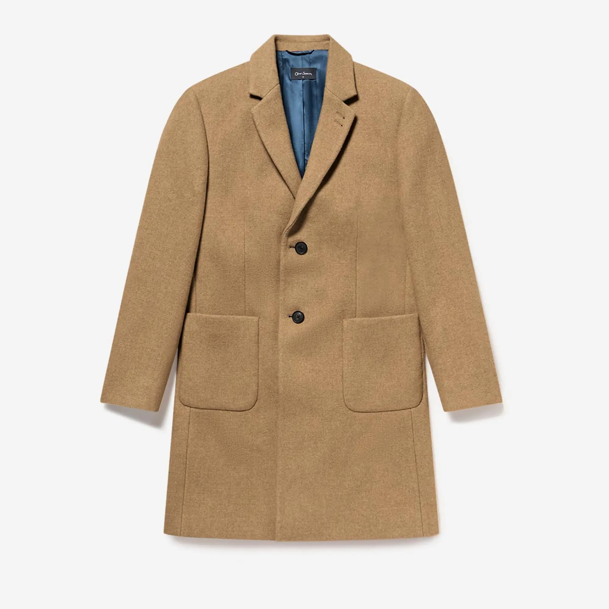 Product image 12 of 12 of Oliver Sweeney Men's Eglinton Italian Recycled Wool Overcoat - Wheat