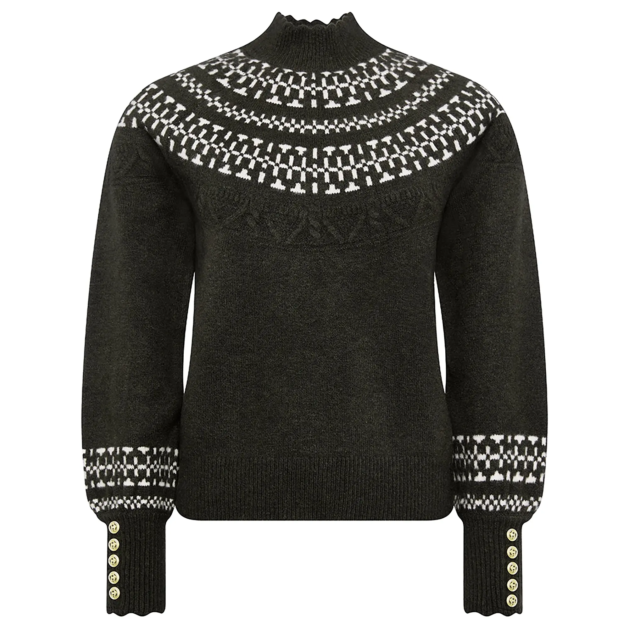Product image 1 of 8 of Holland Cooper Women's Elodie Roll Neck Knit - Forest Green