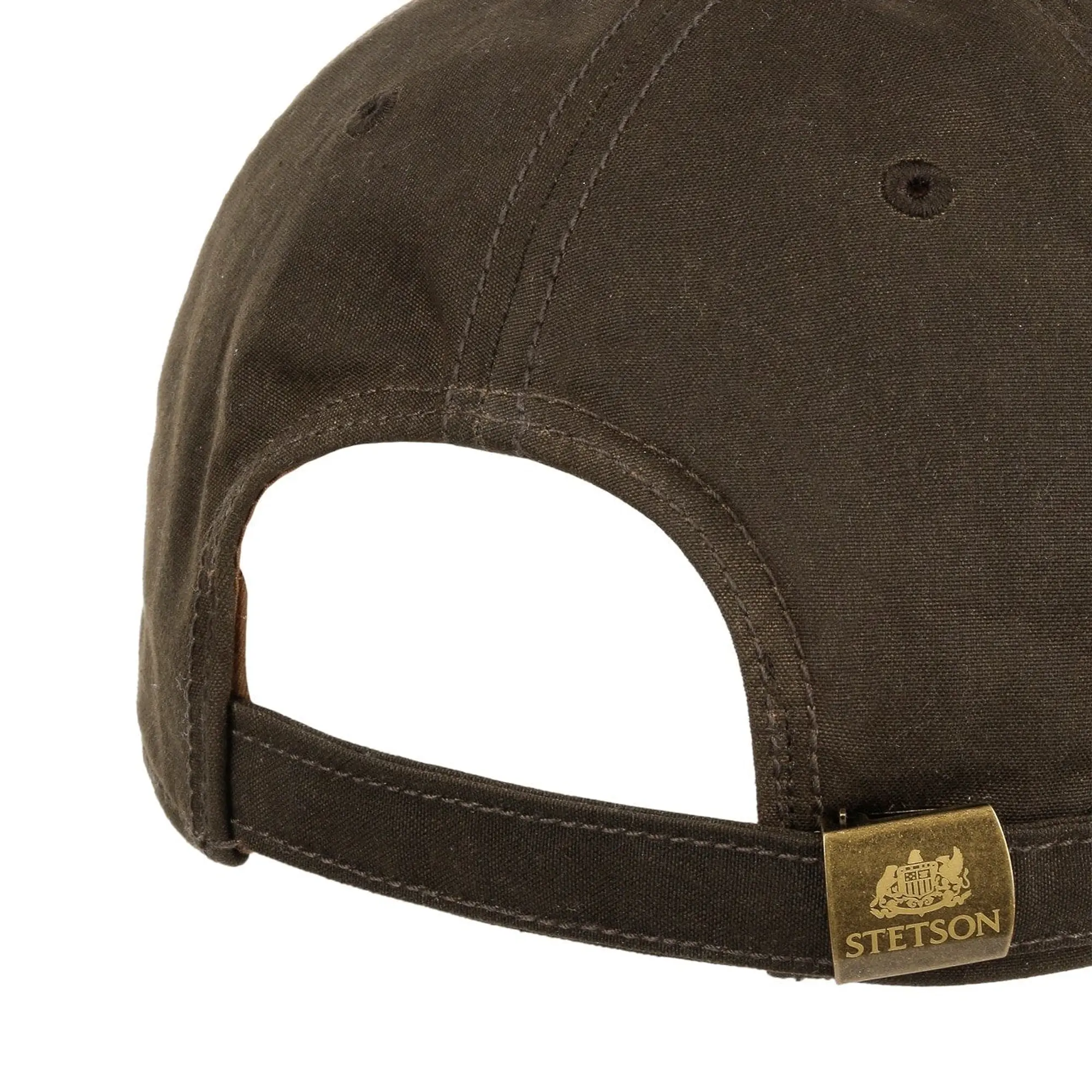 Product image 4 of 5 of Stetson Exploring Since 1865 Waxed Cotton Baseball Cap - Dark Brown