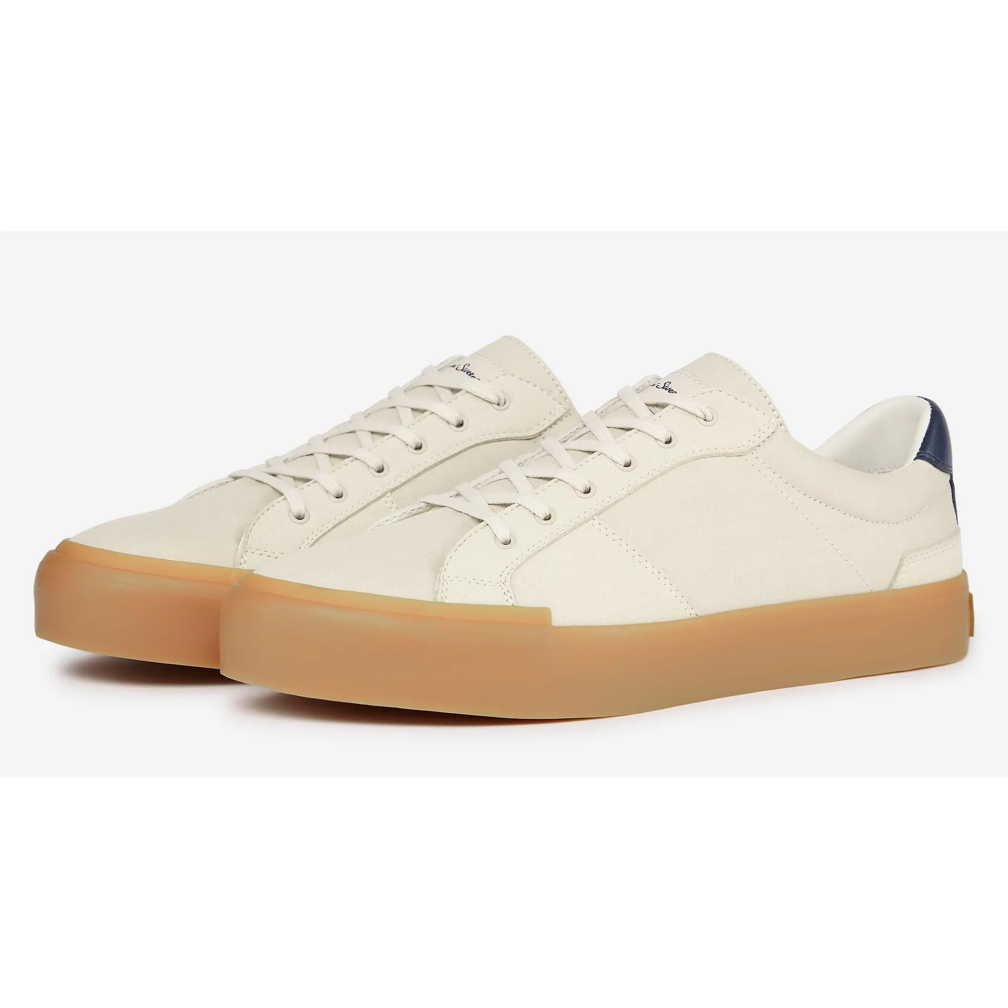 Product image 2 of 5 of Oliver Sweeney Men's Eyke Canvas Retro Trainers - Off White