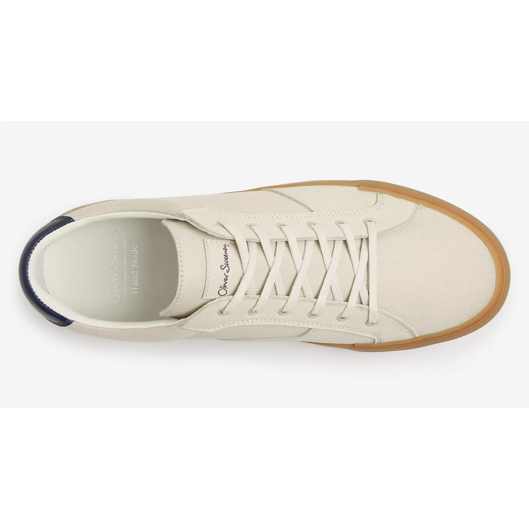 Product image 4 of 5 of Oliver Sweeney Men's Eyke Canvas Retro Trainers - Off White