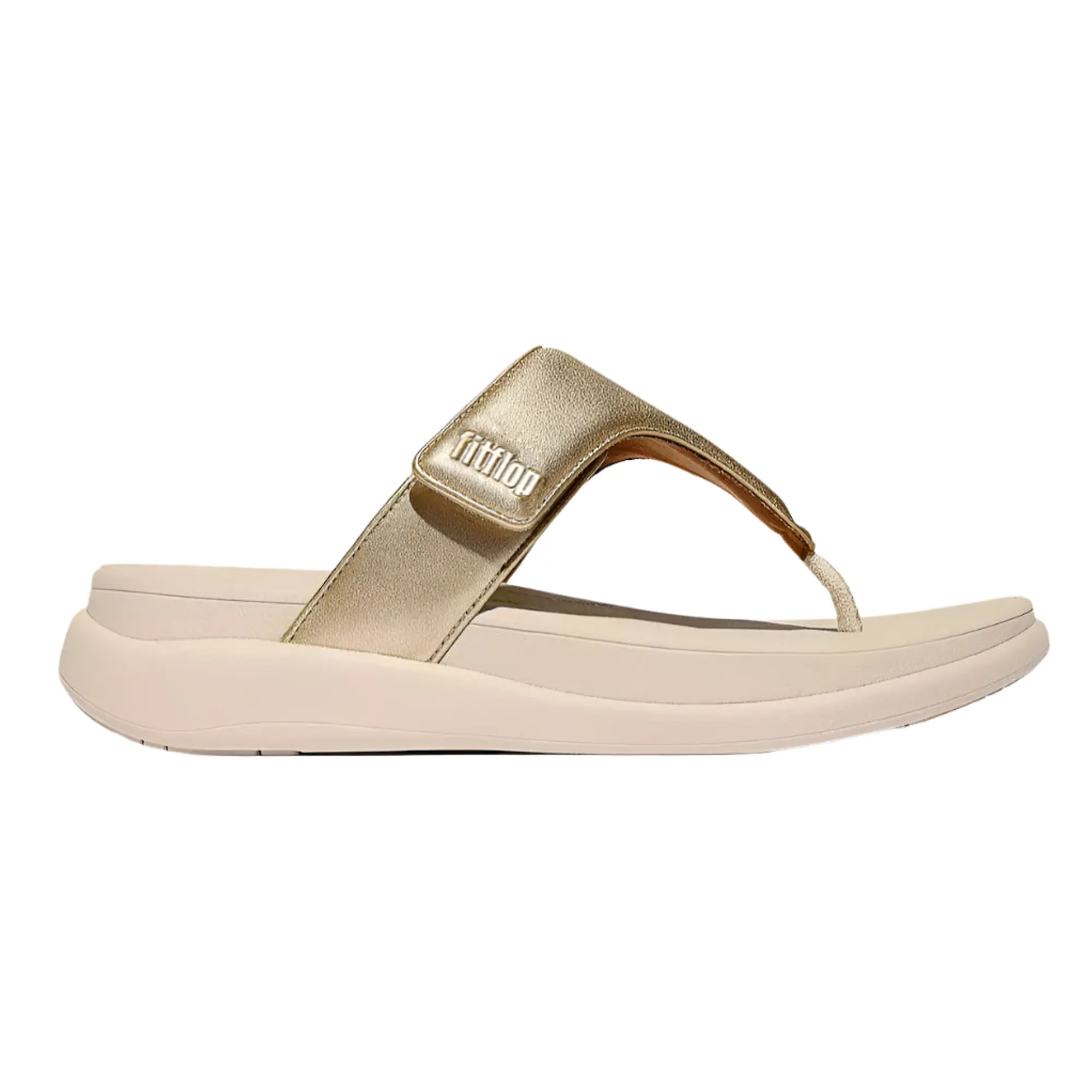 Product image 1 of 6 of FitFlop Women's F-MODE GO Adjustable Toe-Post Sandals - Platino
