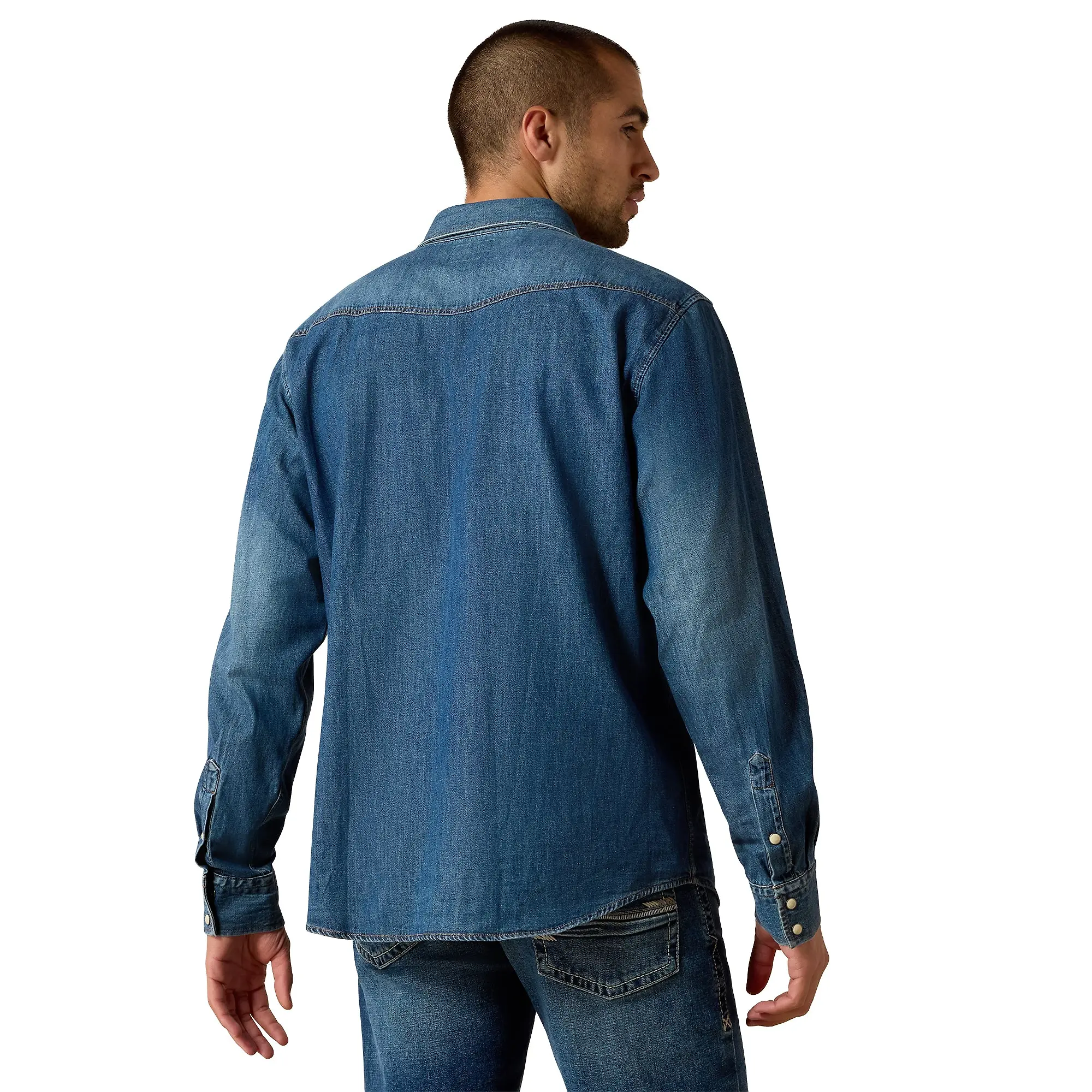 Product image 2 of 5 of Ariat Men's Denim Retro Fit Shirt - Stone