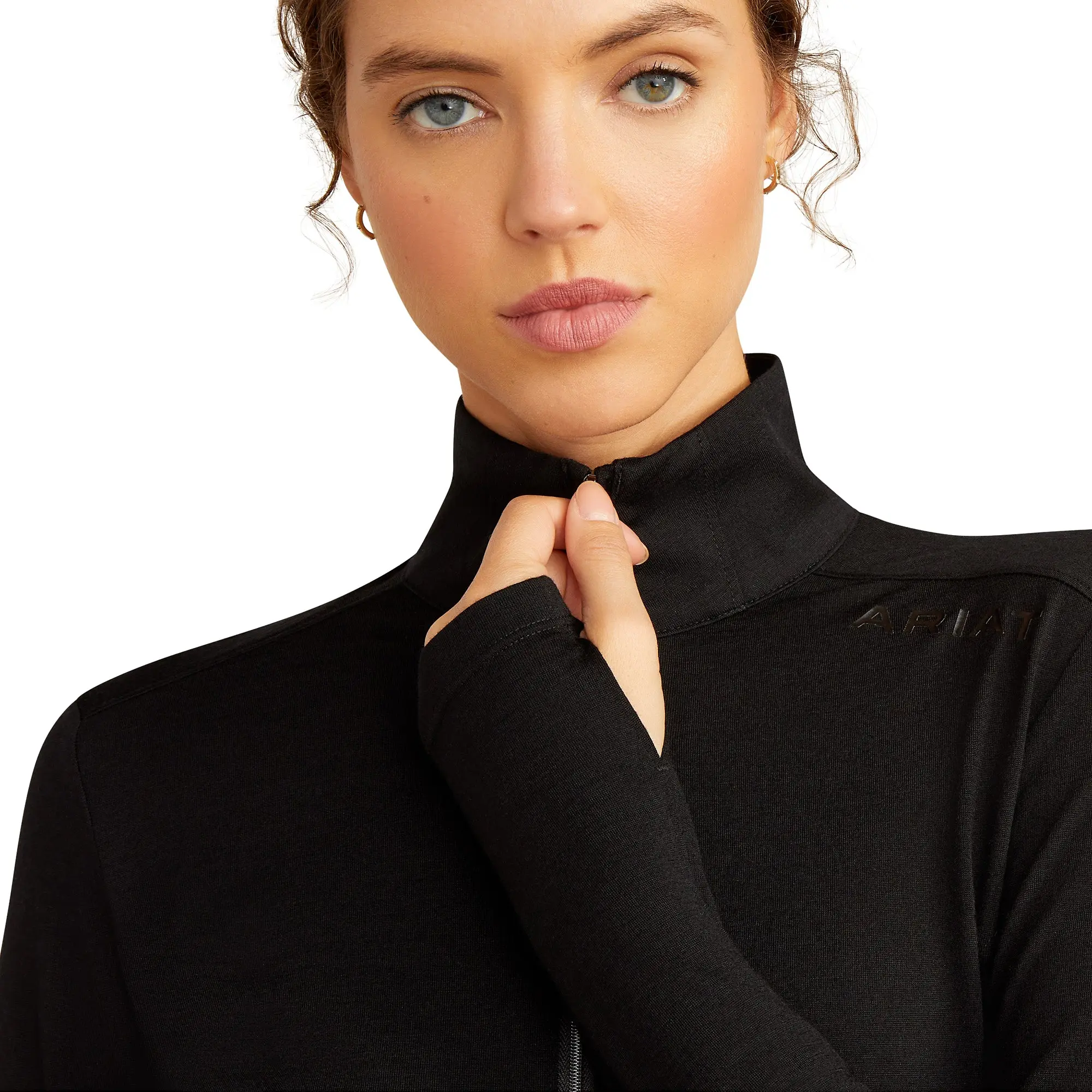 Product image 3 of 4 of Ariat Women's Cheviot 1/4 Zip Baselayer - Black
