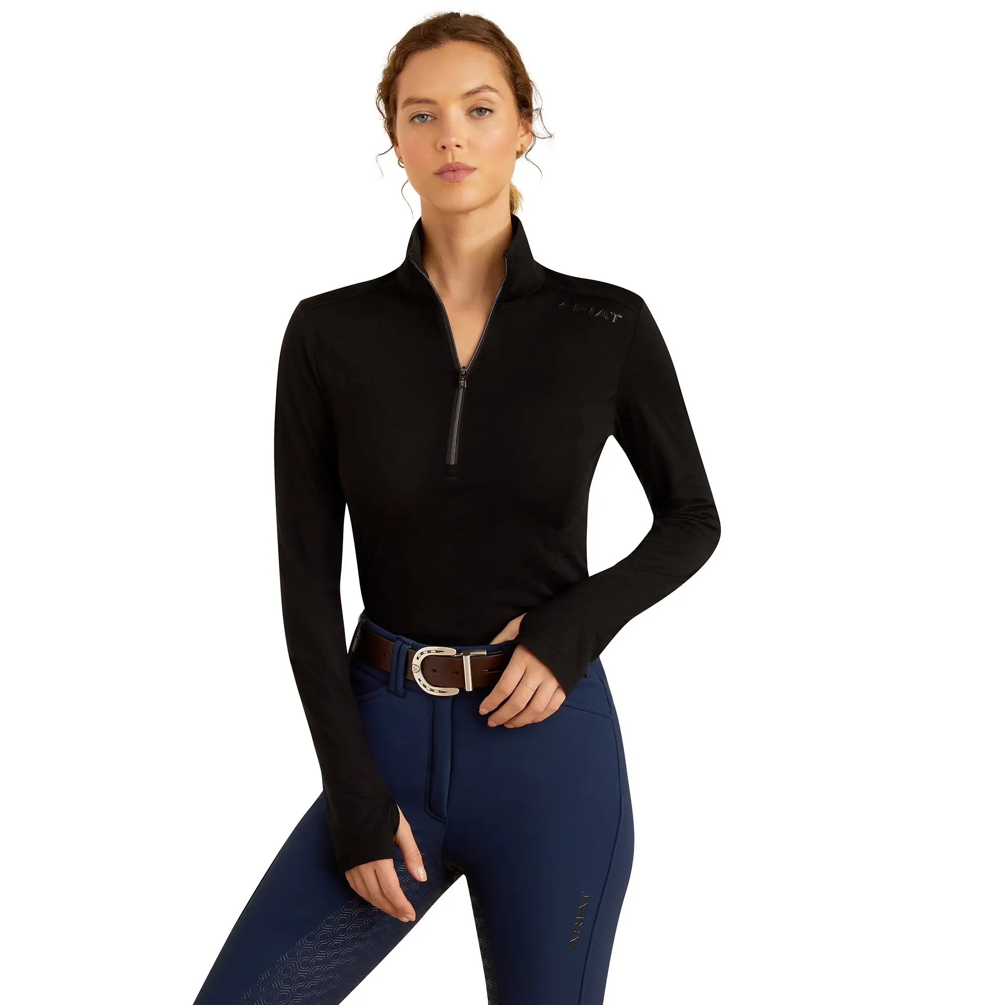 Product image 1 of 4 of Ariat Women's Cheviot 1/4 Zip Baselayer - Black
