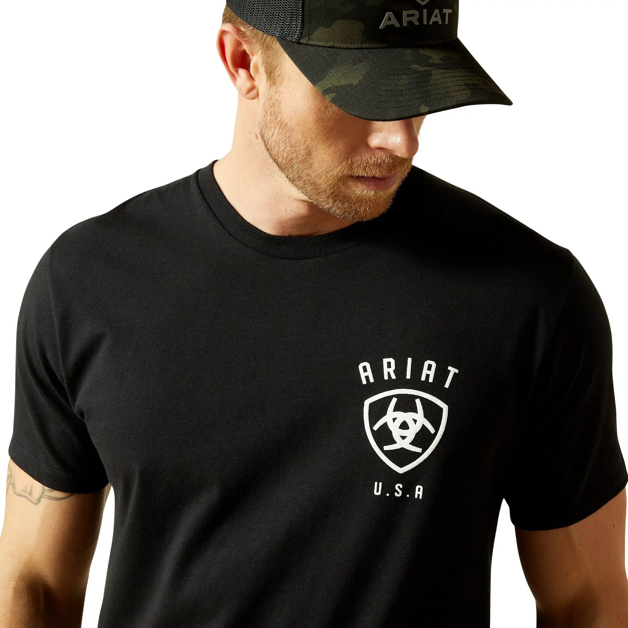 Product image 3 of 5 of Ariat Men's Ariat Faded Bull T-Shirt - Black