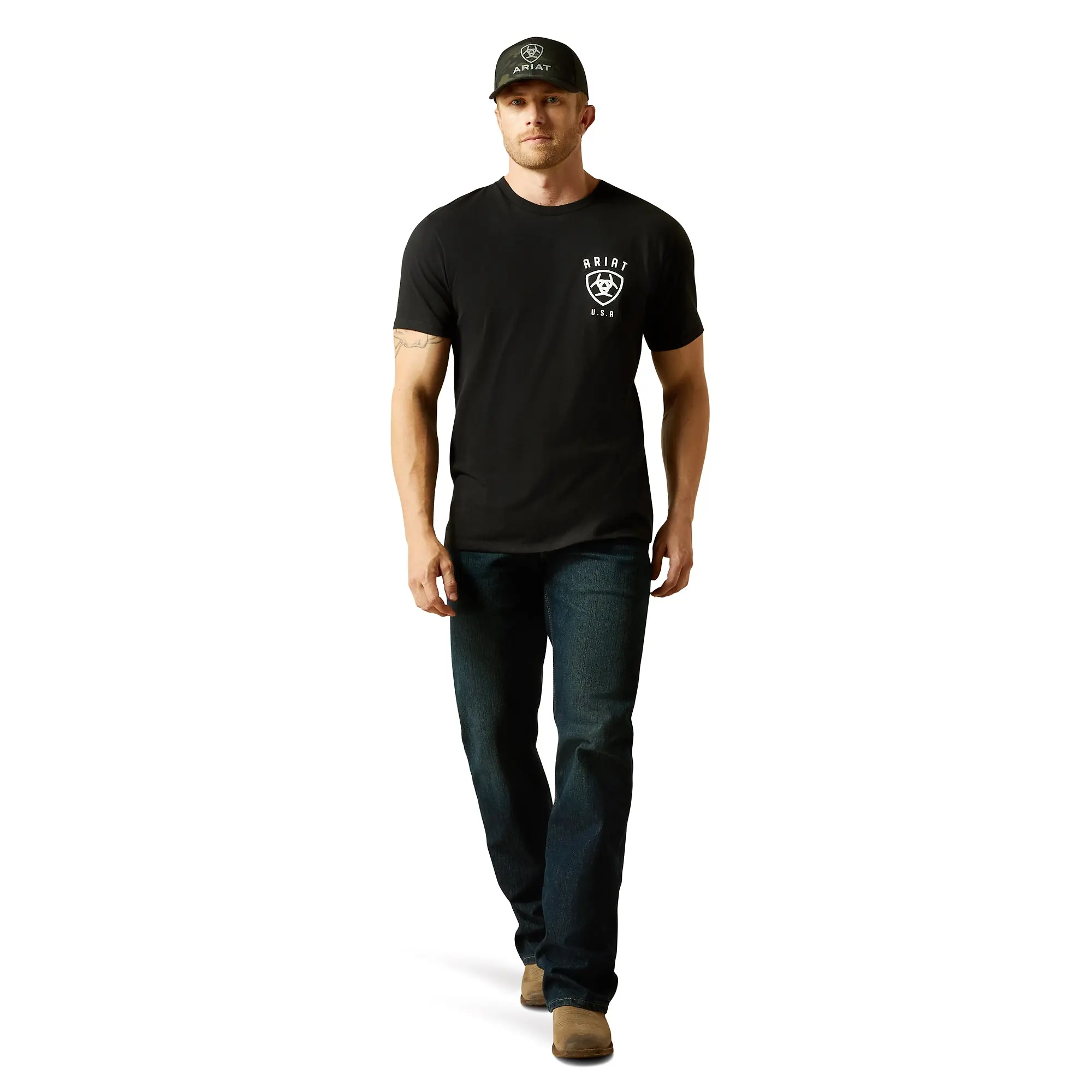 Product image 5 of 5 of Ariat Men's Ariat Faded Bull T-Shirt - Black